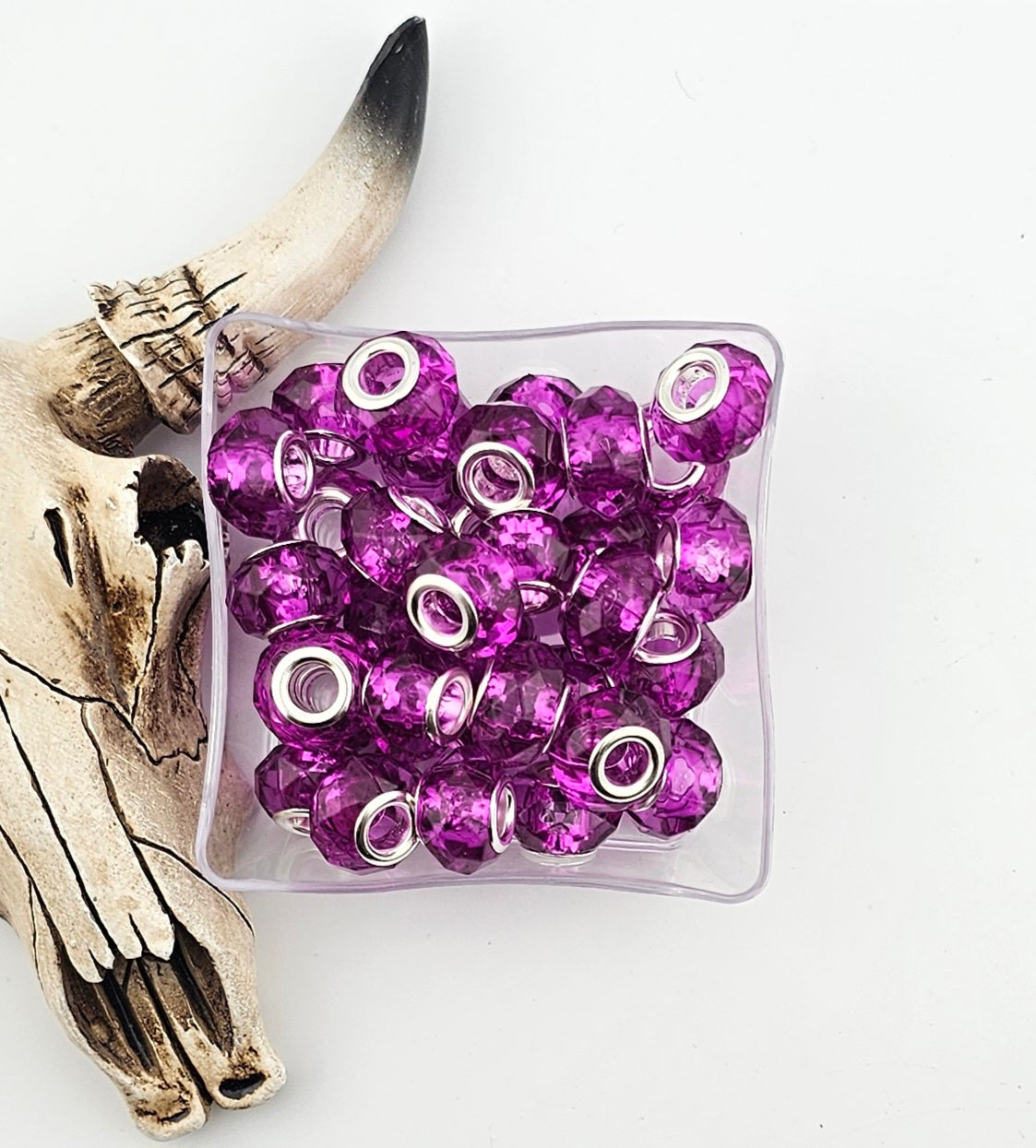 Faceted Spacer 14mm Large Hole