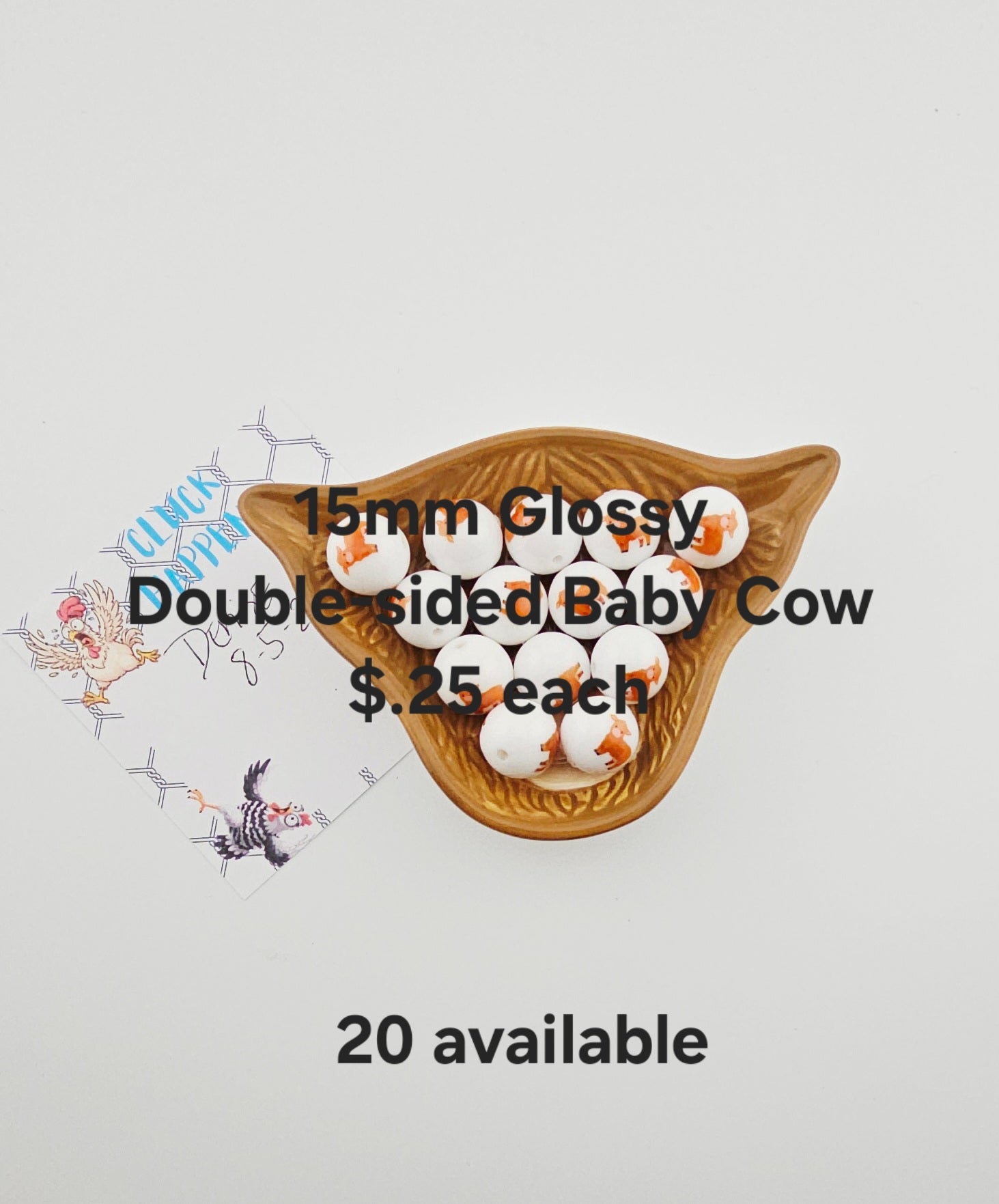Baby Cow Print Double-sided Glossy