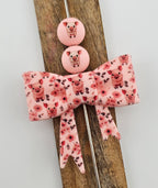 Large Bow Focal & 15mm Print This lil Pig *Custom*