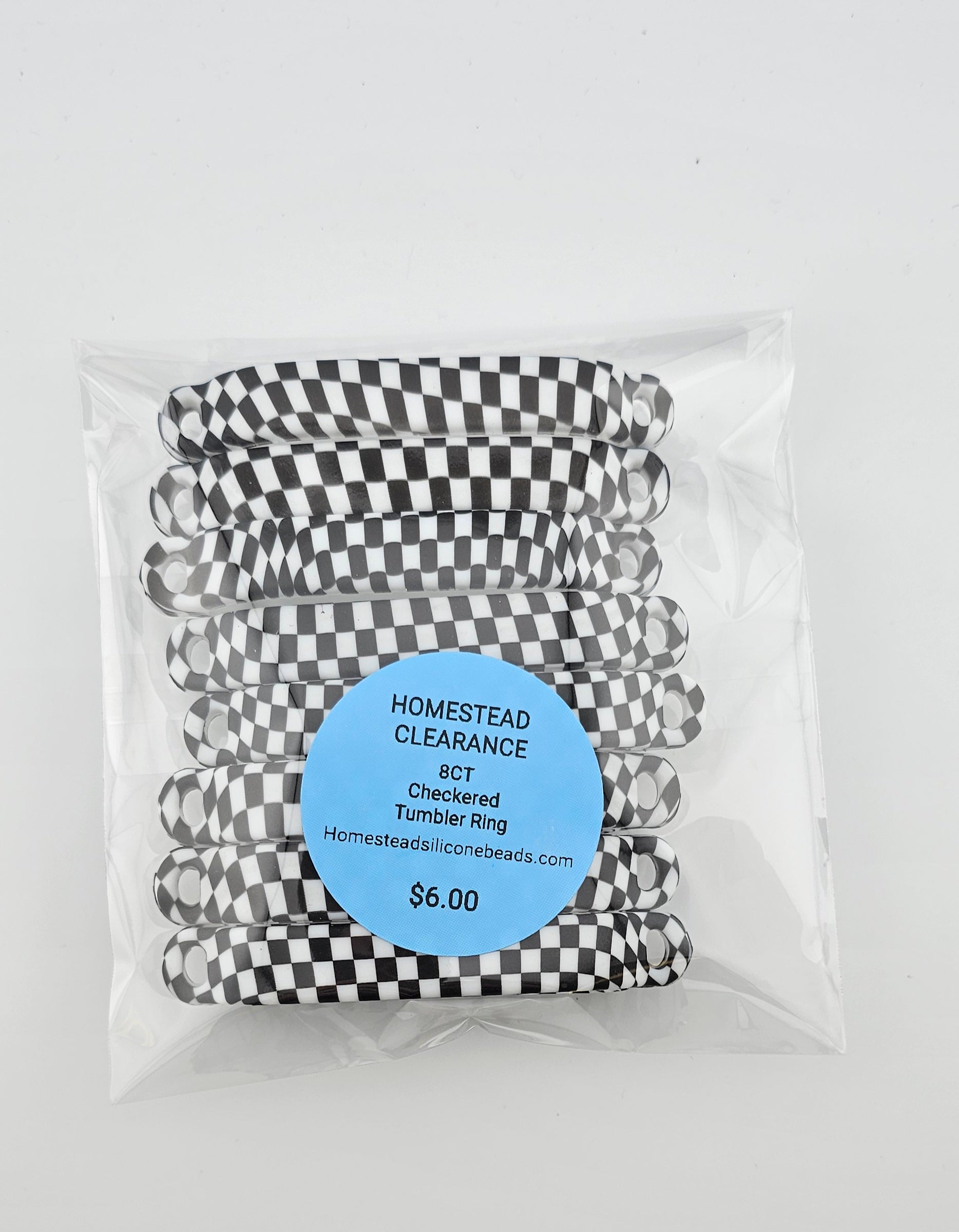 Tumbler Ring Checkered Printed Bundle 8CT