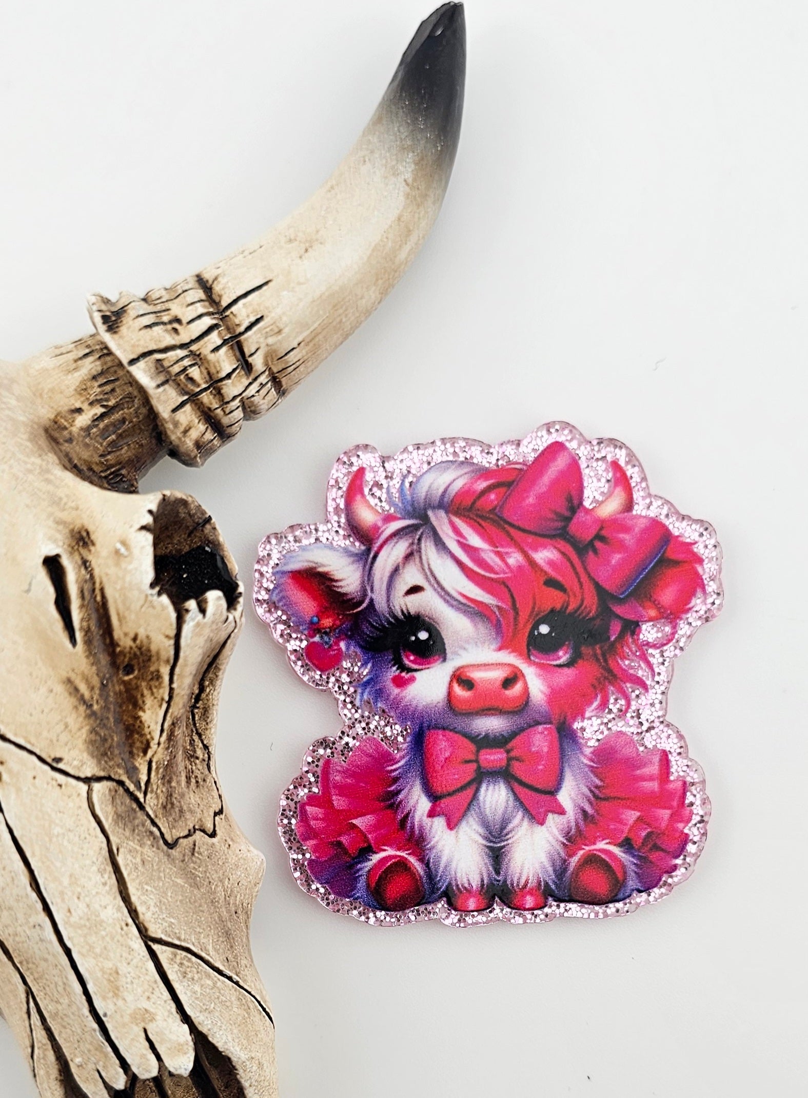 Flatback Pink Ballerina Cow 447