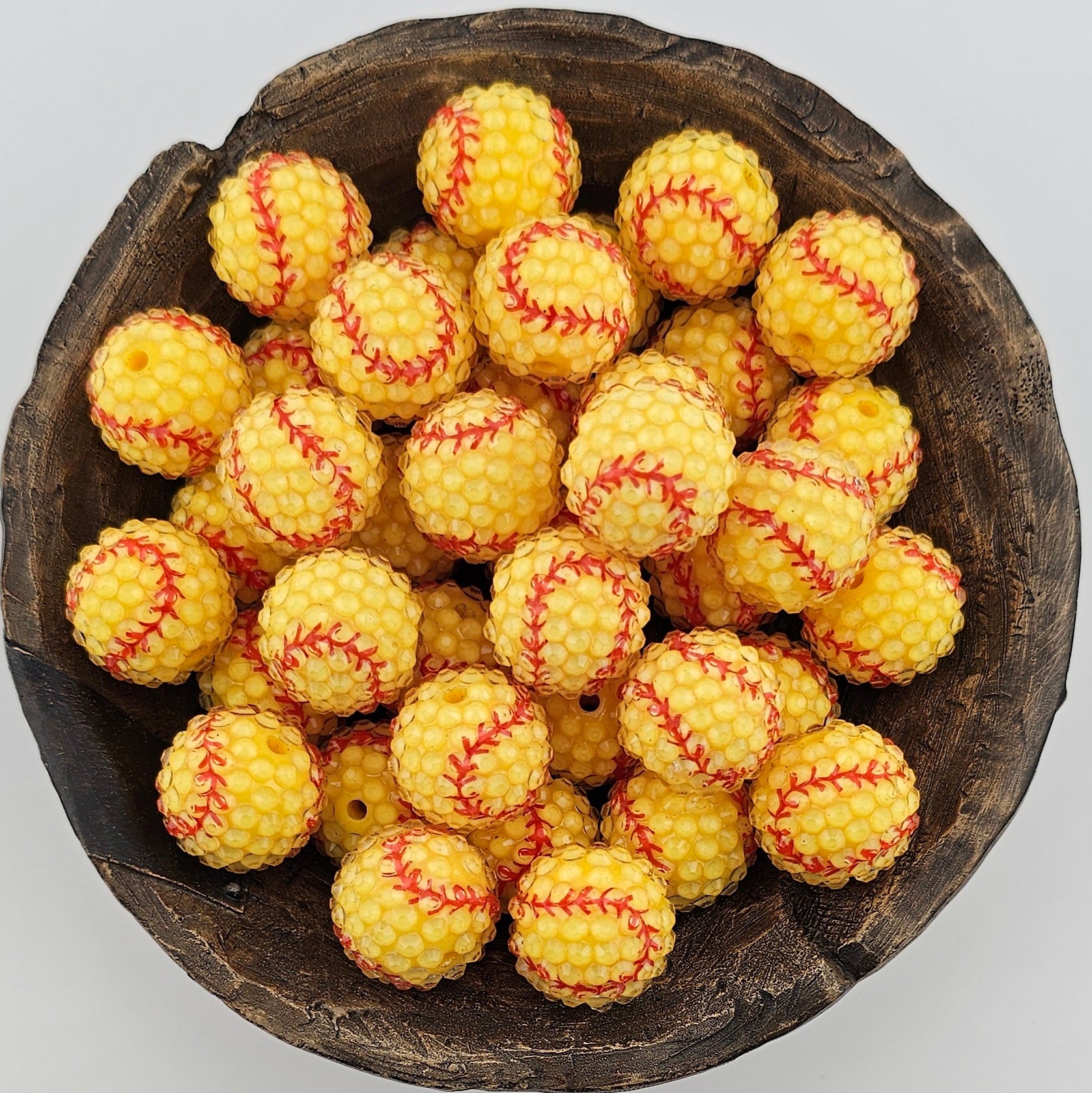 20mm Rhinestone Acrylic Softball