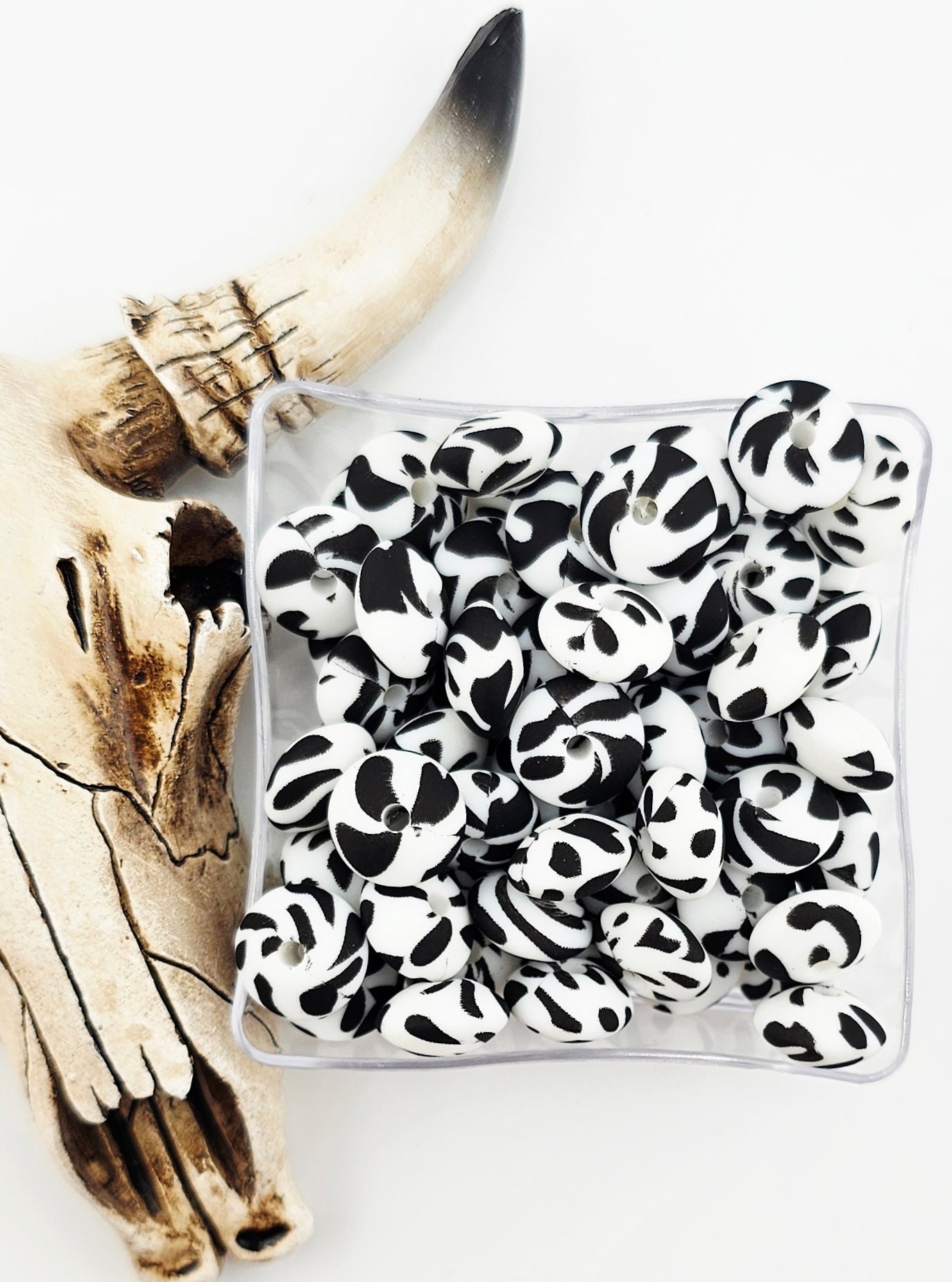Black White Cow Print