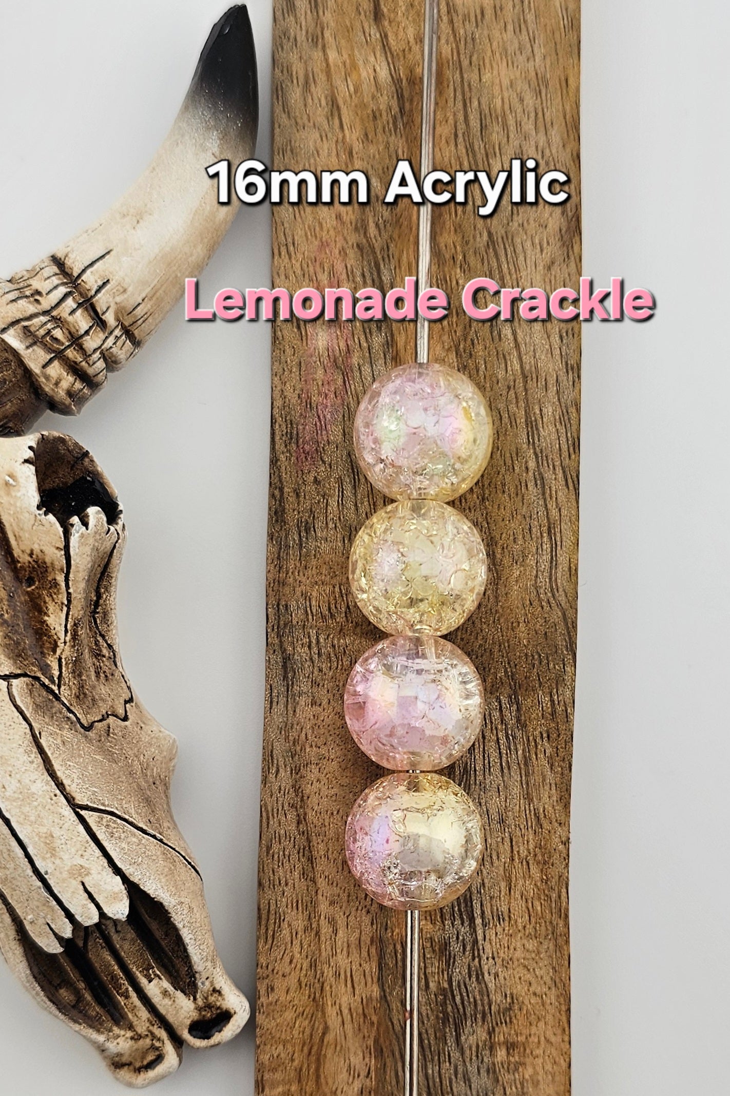 16mm Acrylic Lemonade Crackle