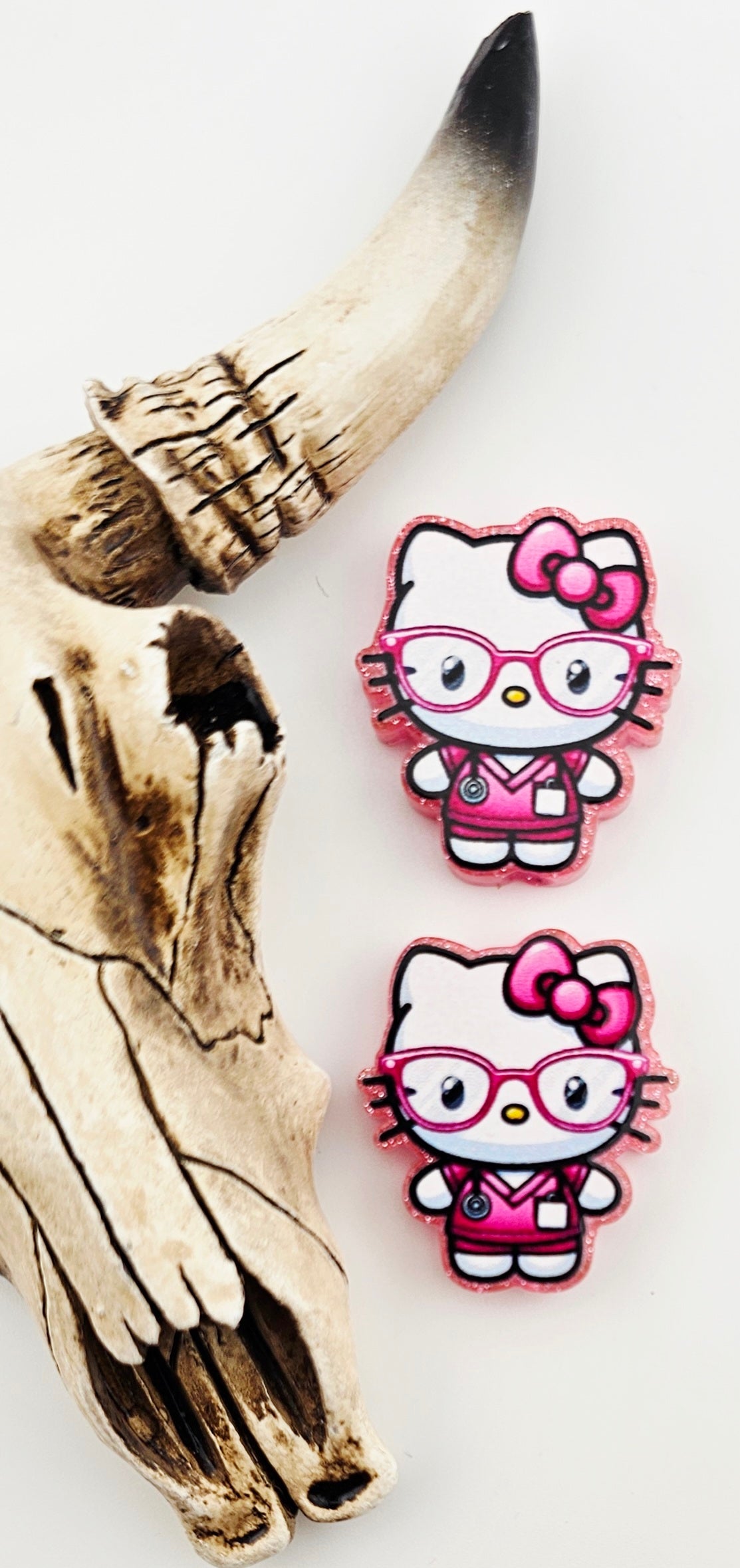 Acrylic Pink Nurse Kitty Focal - AF105