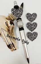 Acrylic Leopard Heart Focal