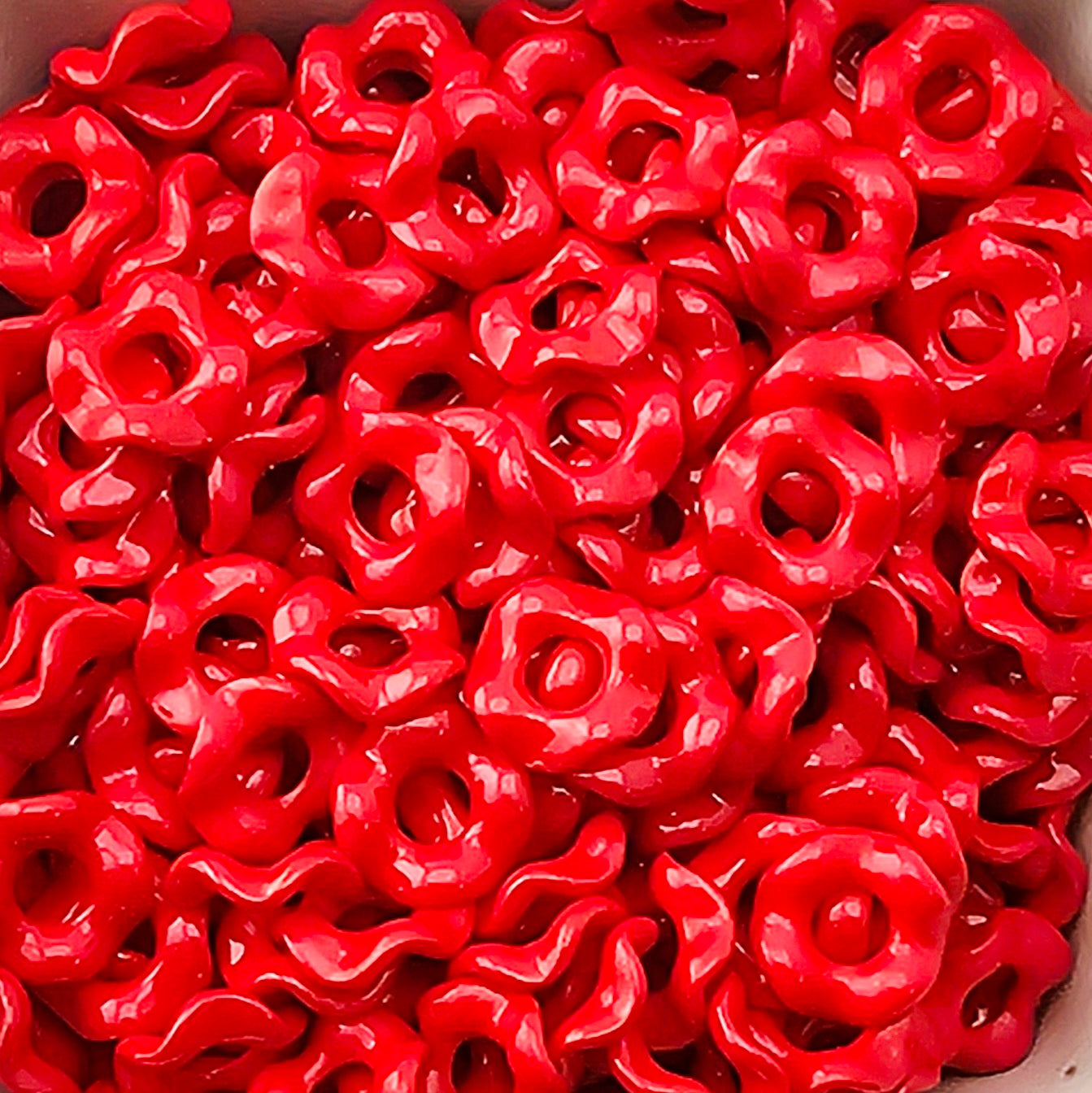 Wavey Acrylic Spacers 13mm (10ct) Large Hole
