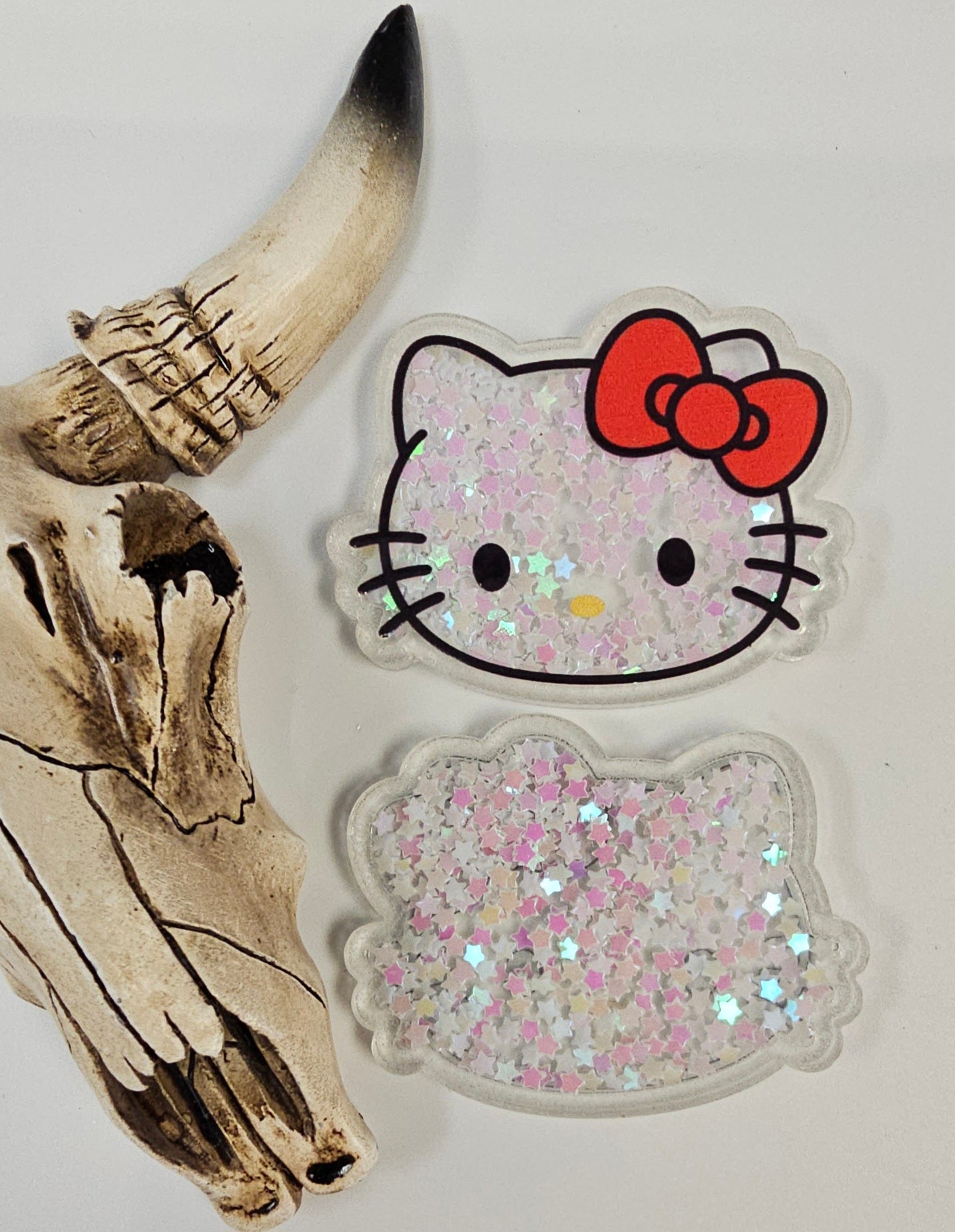 Flatback Glitter Shaker Kitty GS 103