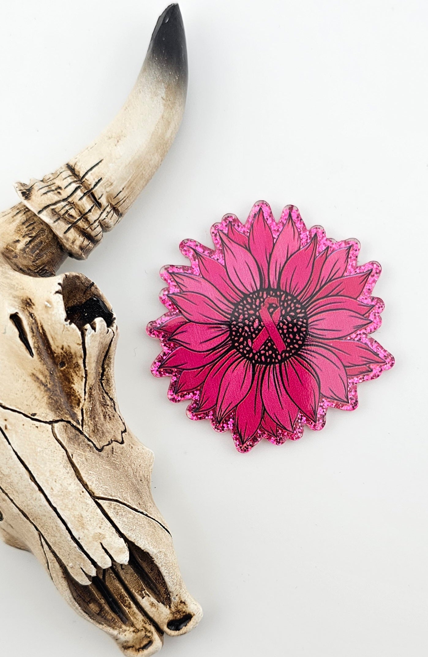 Flatback Breast Cancer Sunflower 202