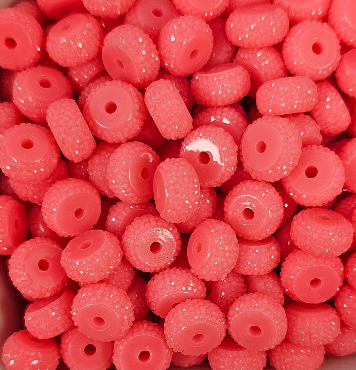 Resin Rhinestone Spacer 12mm Sunset Coral #58