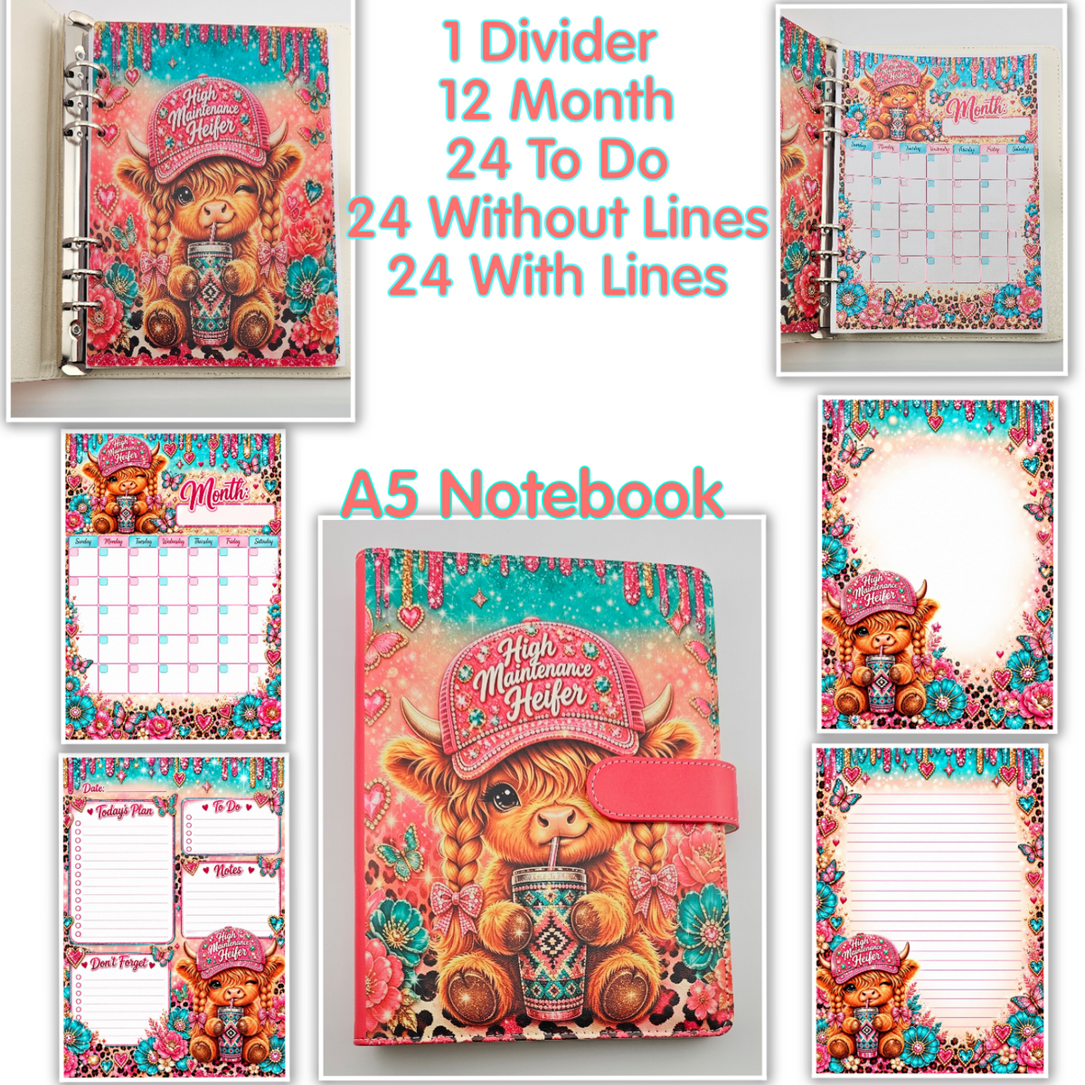 High Maintenance Heifer A5 Notebook Set