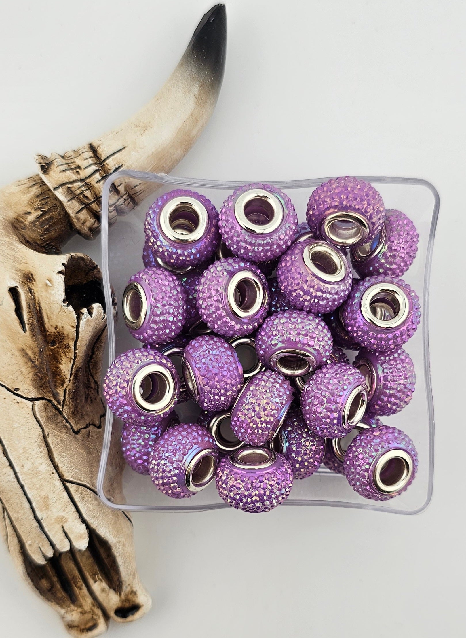 Resin Shimmer Spacer 14mm Large Hole