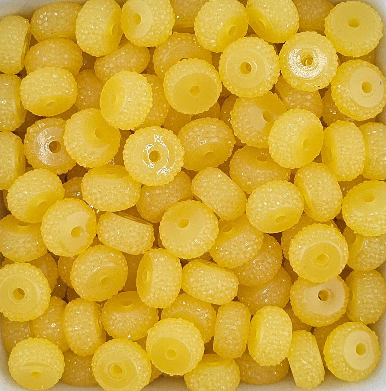 Resin Rhinestone Spacer 12mm #1 Lemon Drop