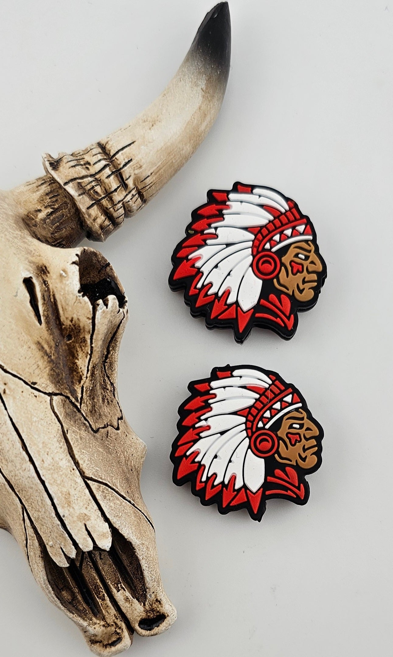 Red and White Indian Chief Focal