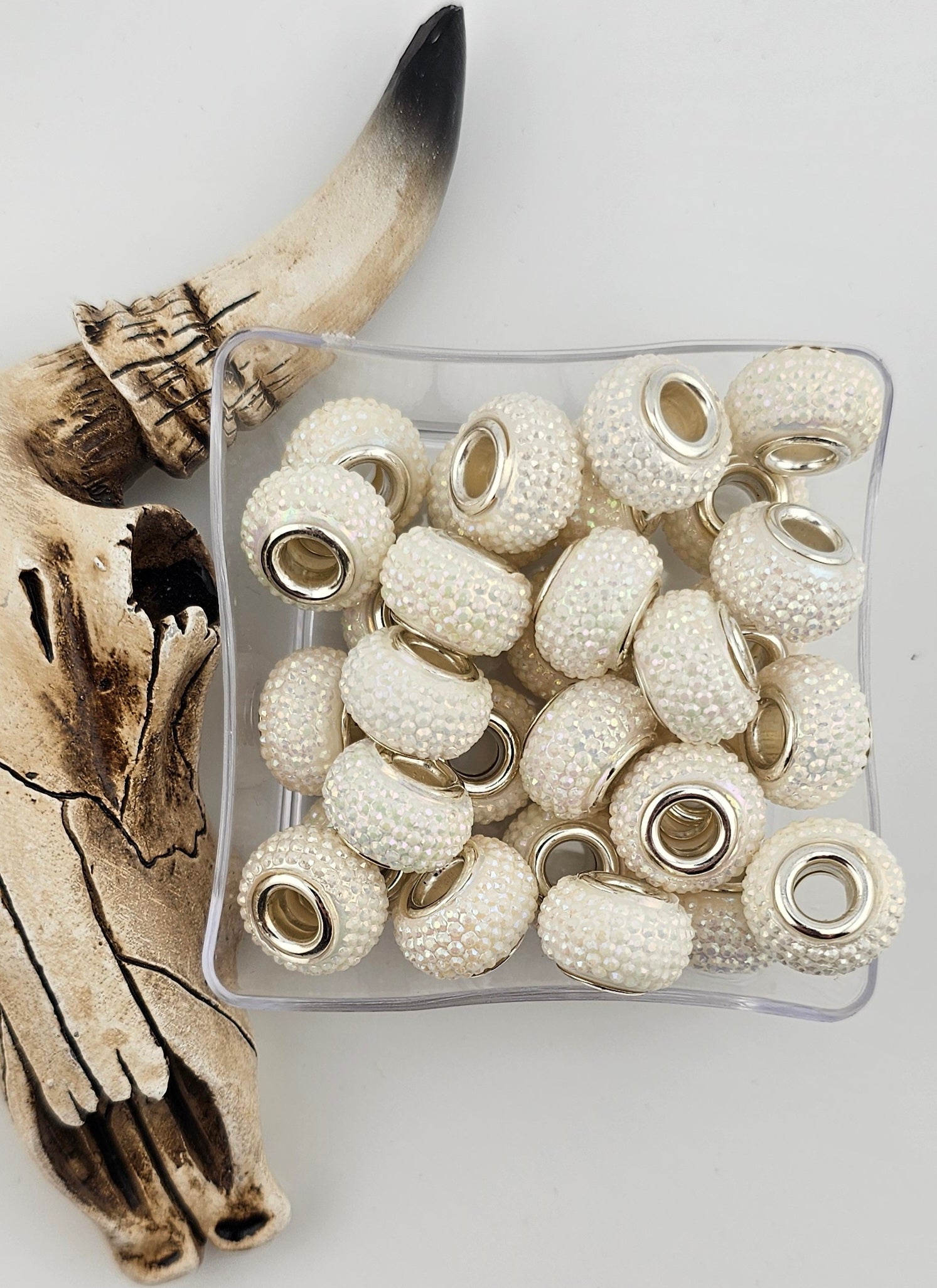 Resin Shimmer Spacer 14mm Large Hole