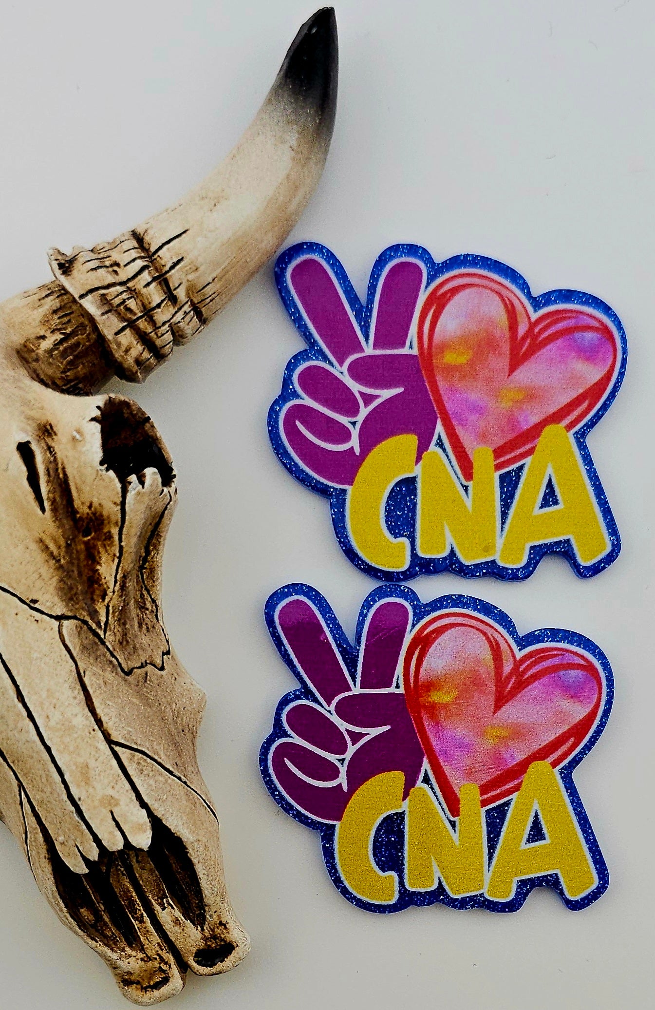 Flatback Peace Love CNA Blue 267