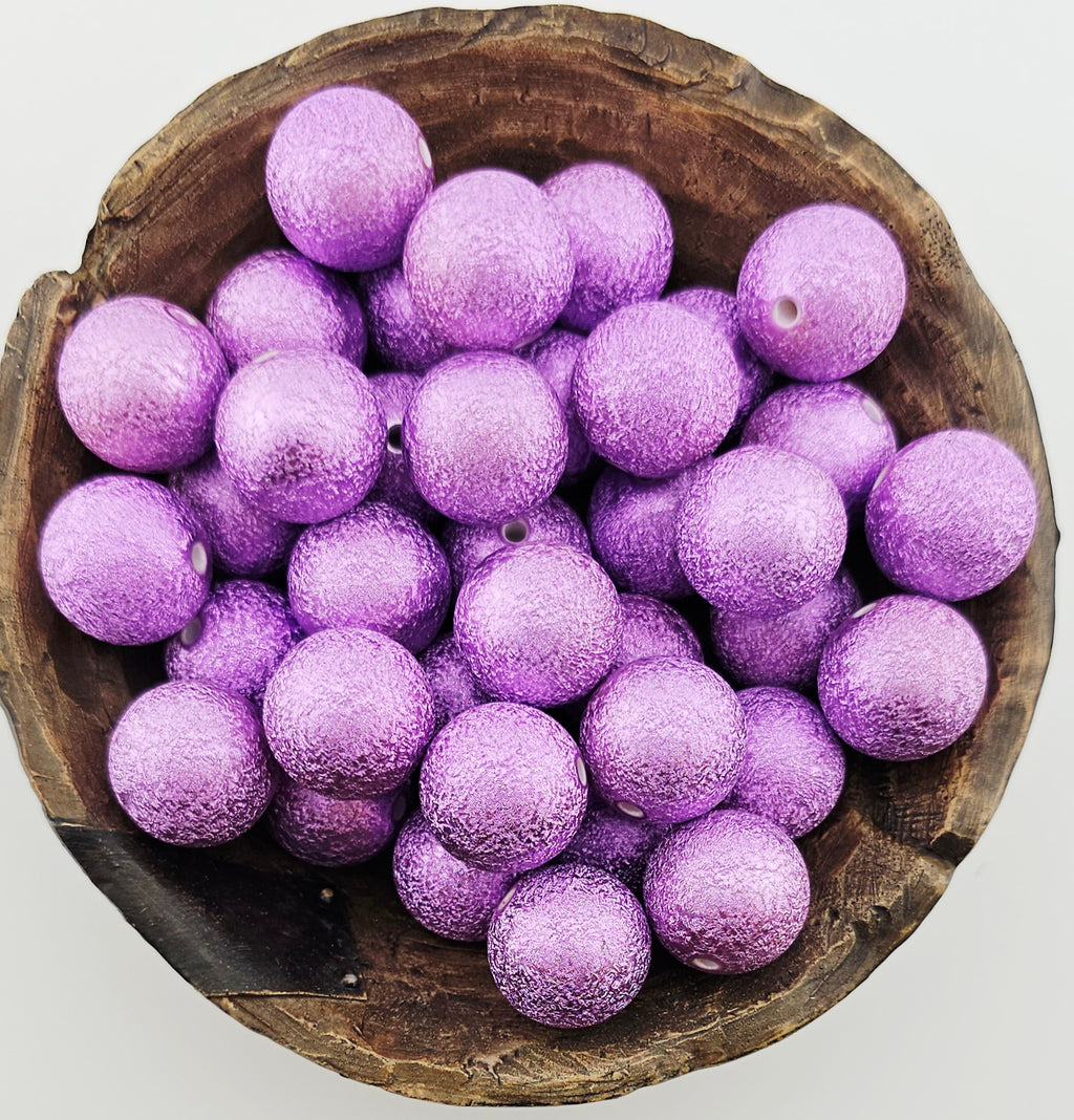 20mm Acrylic Metallic Foil Beads