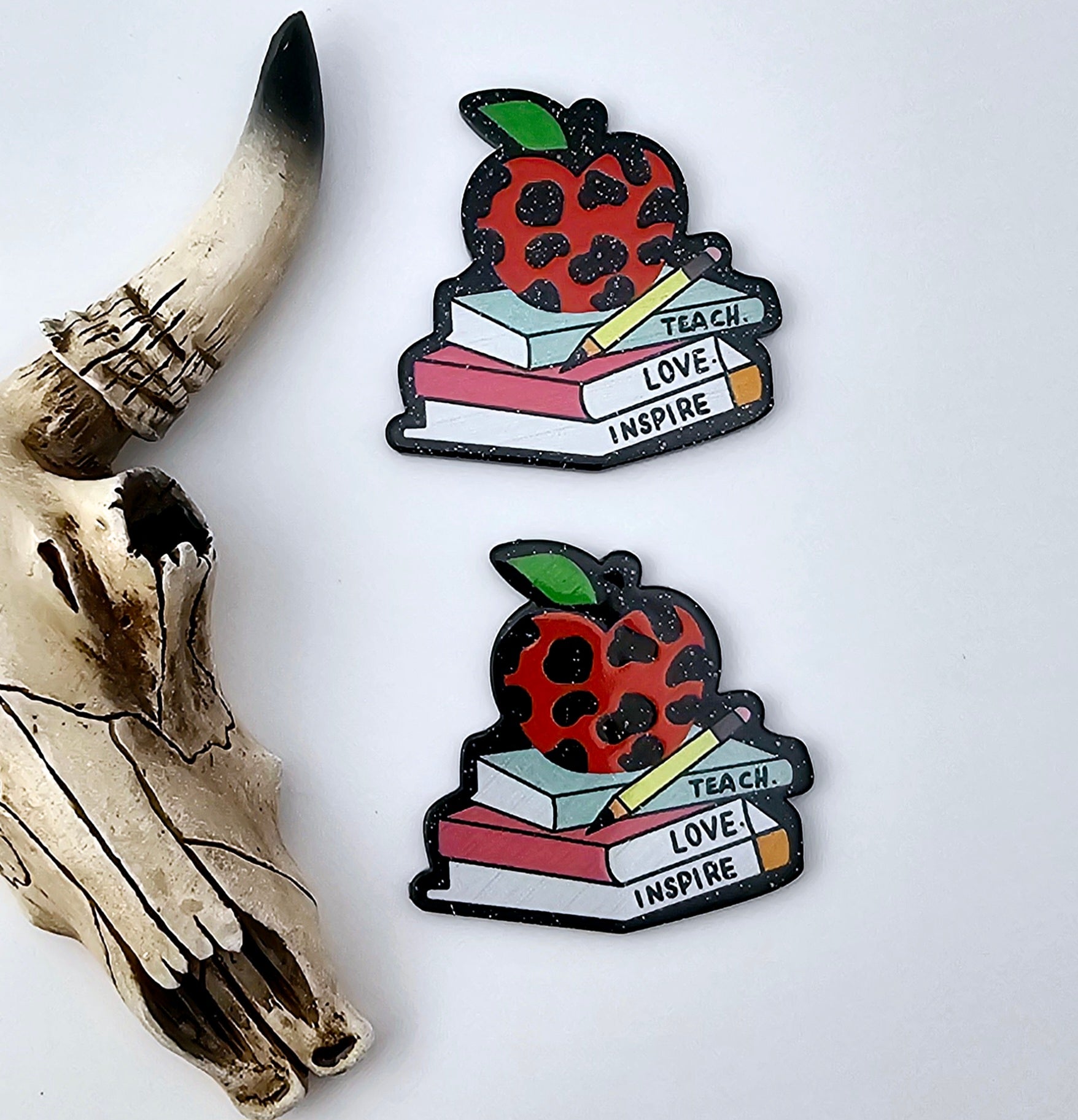 Flatback Apple Teach Love Inspire 285