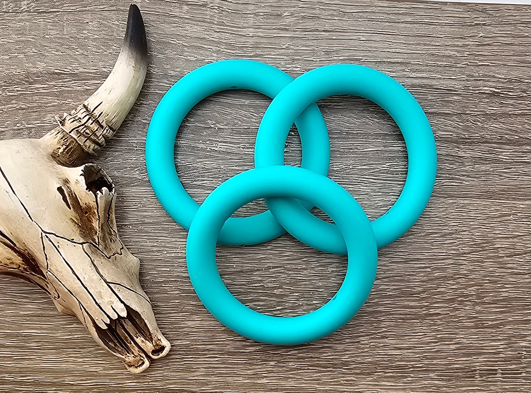 Silicone Ring 65mm #1 Turquoise