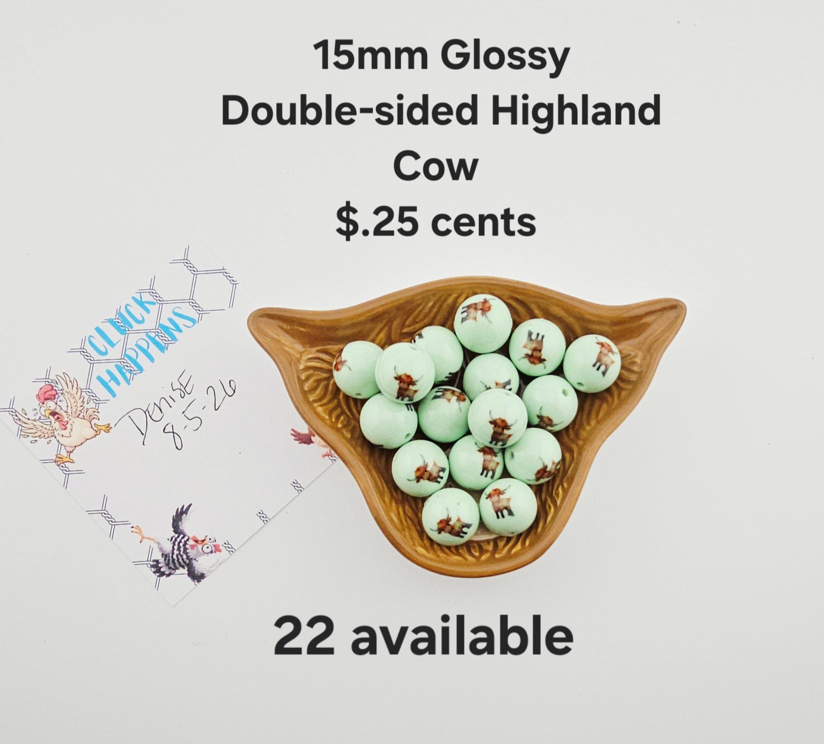 Highland Cow Print Double-sided Glossy