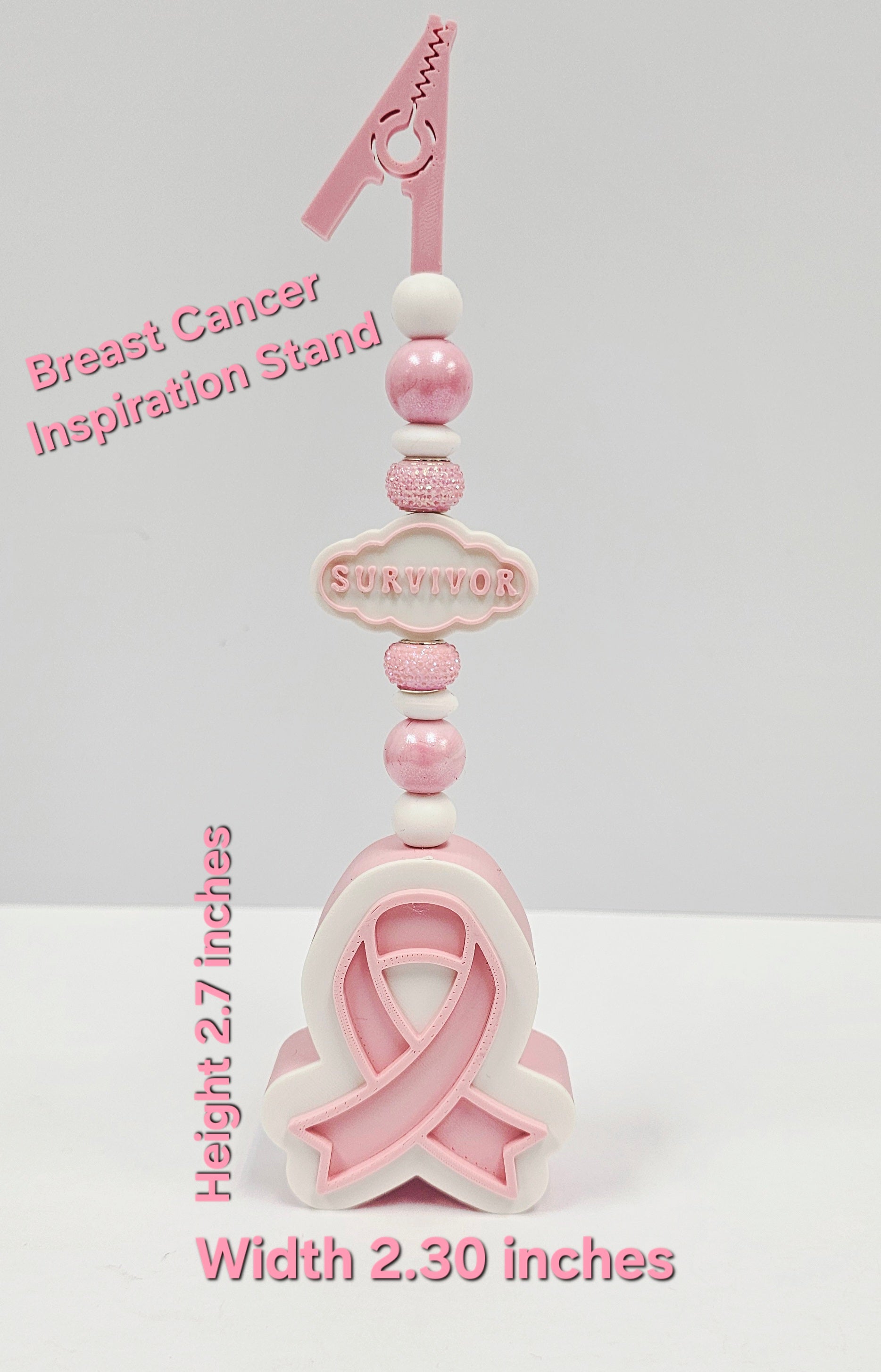 Breast Cancer Beadable Inspirational Stand 3D Printed