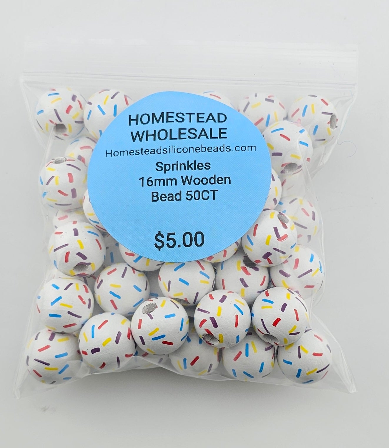 Sprinkles 16mm Wooden Bead 50CT