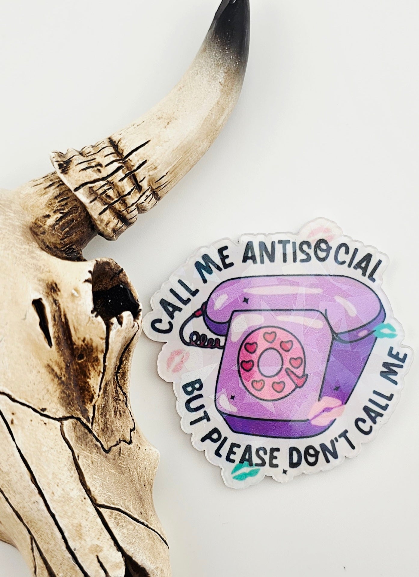 Flatback Call Me Antisocial But Please Don't Call Me - Holographic 466