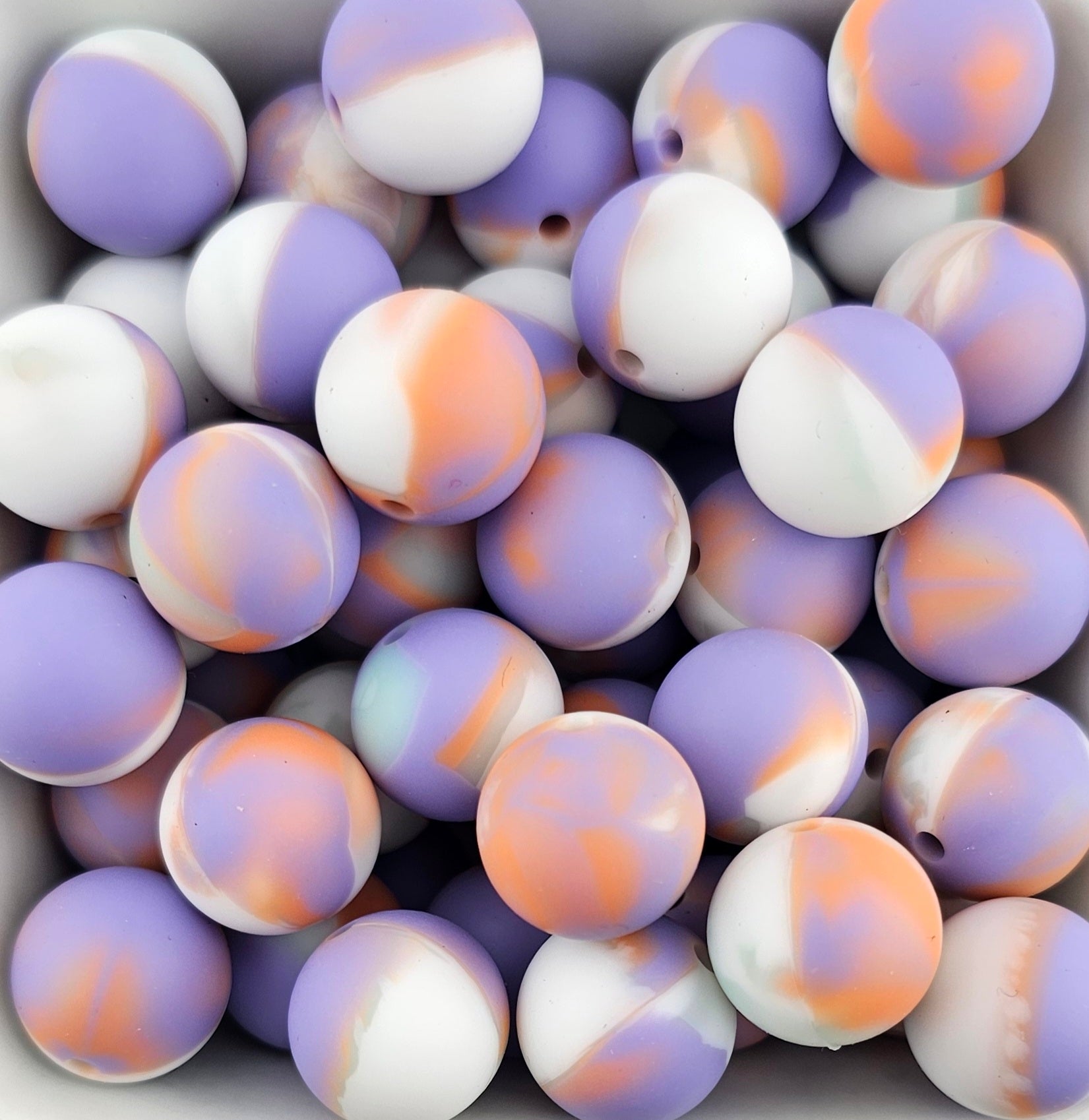 Lilac Sunset Ombrè Swirl Print 15mm
