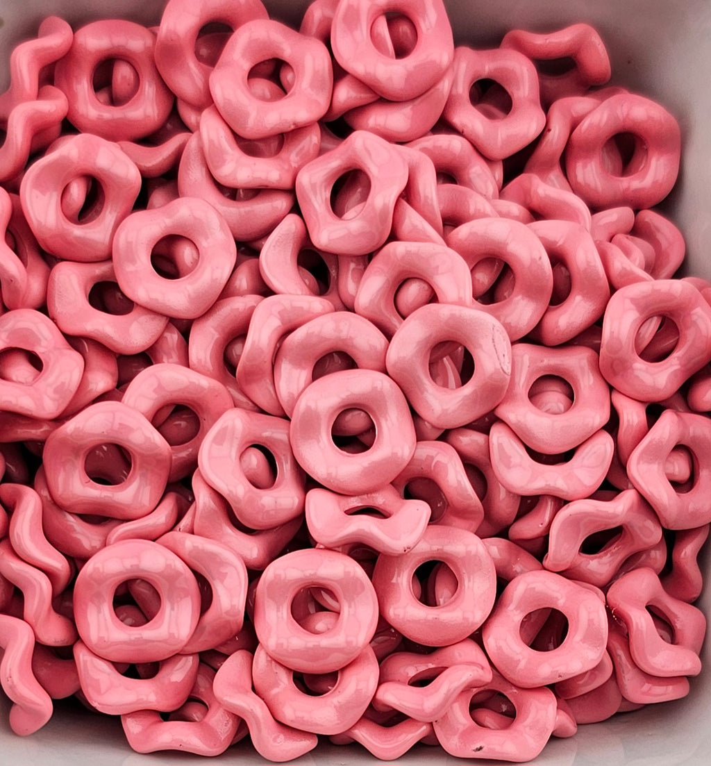 Wavey Acrylic Spacers 12mm (10ct) Large Hole