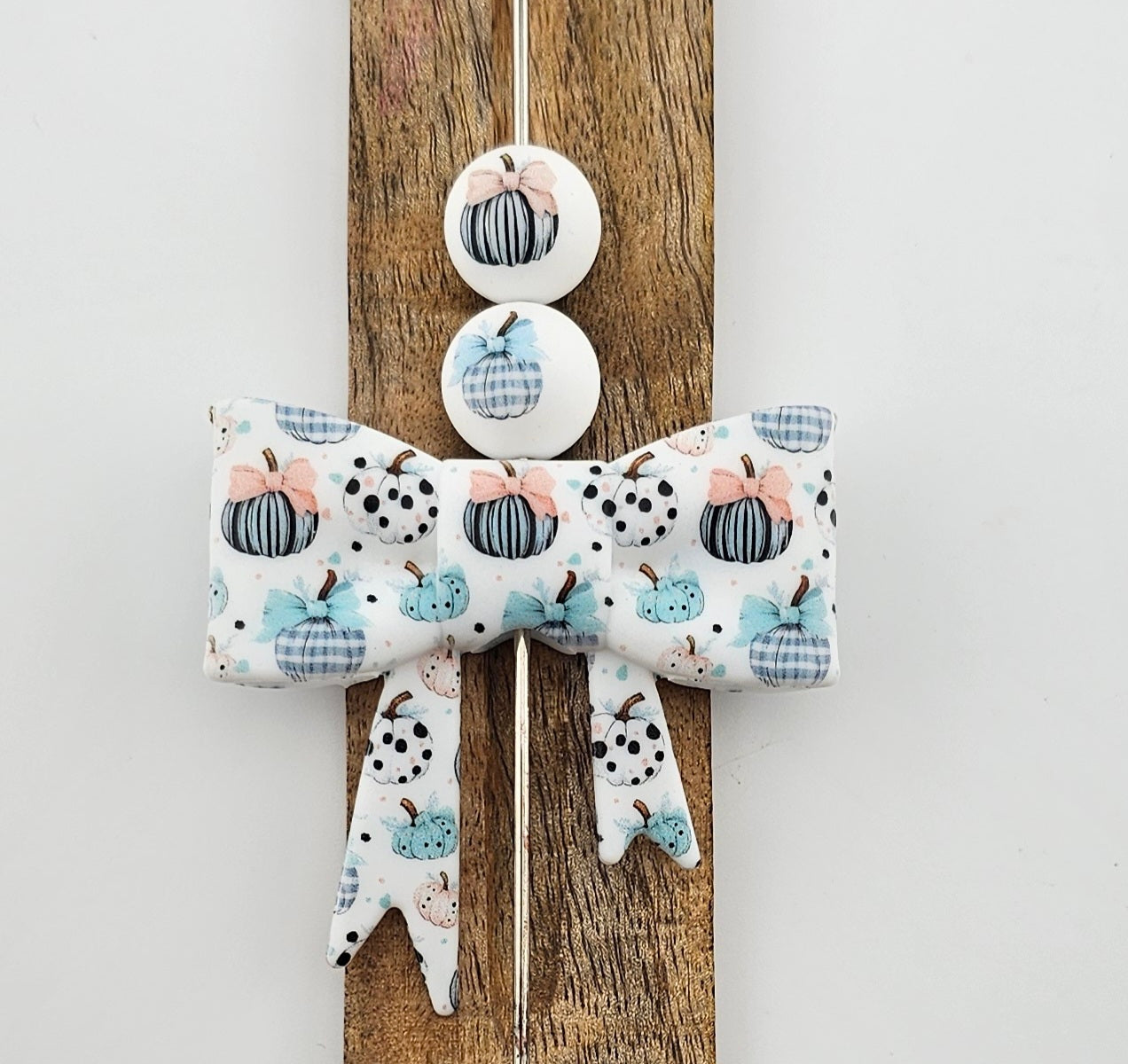 Large Bow Focal or 15mm Print (Double-sided) Farm House Pumkin *Custom*