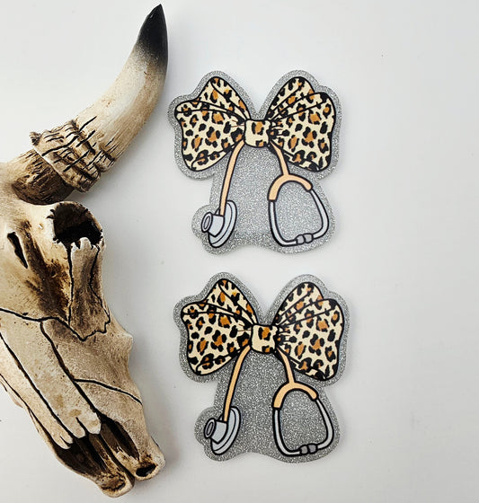 Flatback Leopard Bow Stethoscope 320