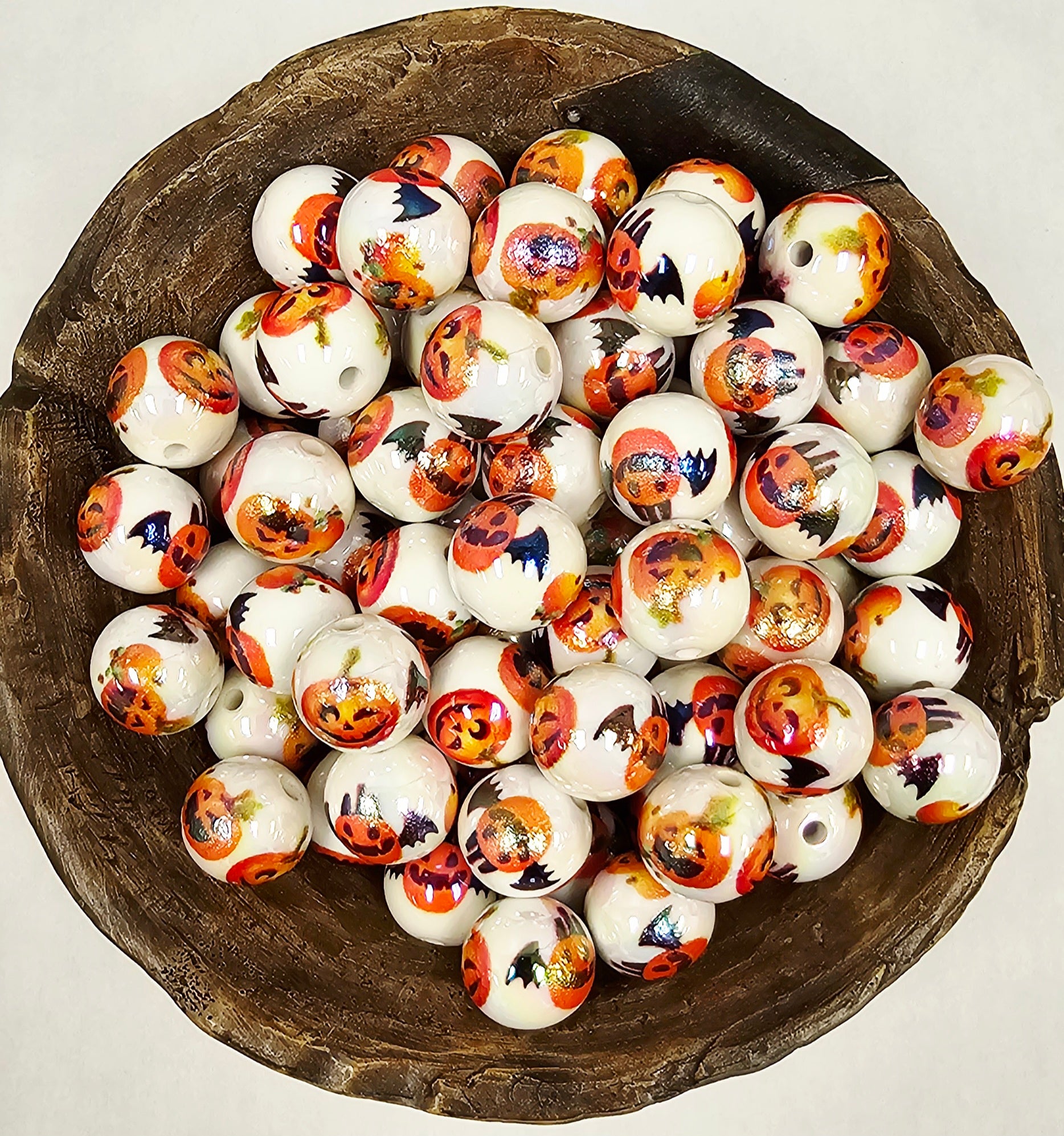 Pumpkin Faces 16mm Acrylic