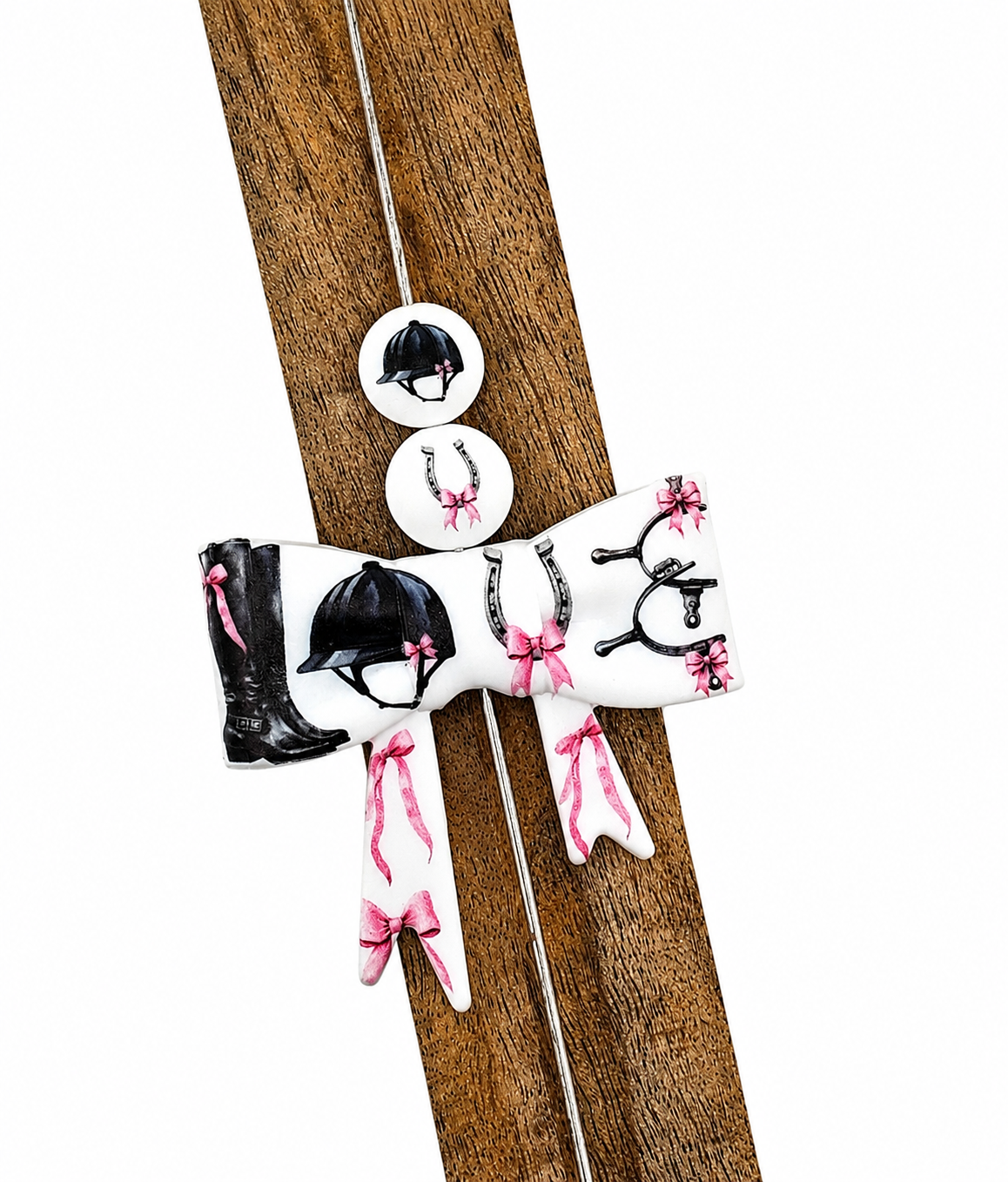Large Bow Focal or 15mm Print English Equestrian Dreams *Custom*