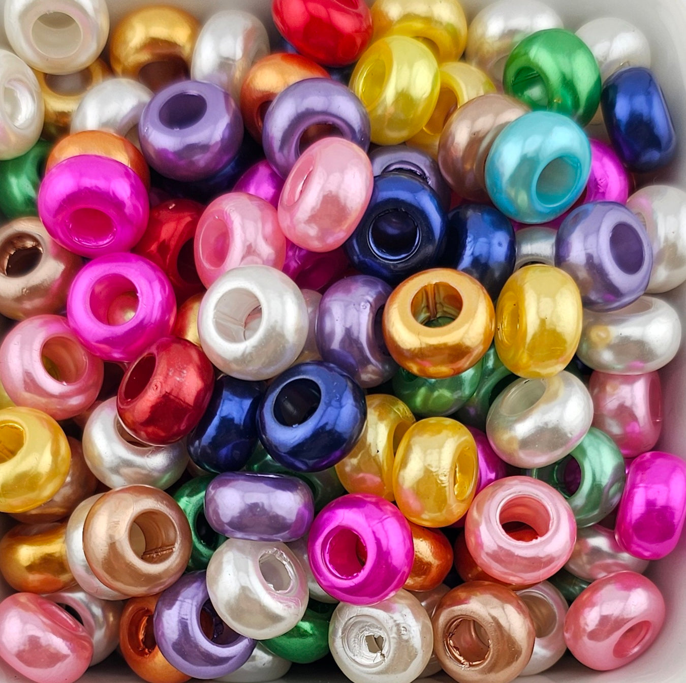 Pearl 12mm Acrylic Spacers 20CT *Random colors*