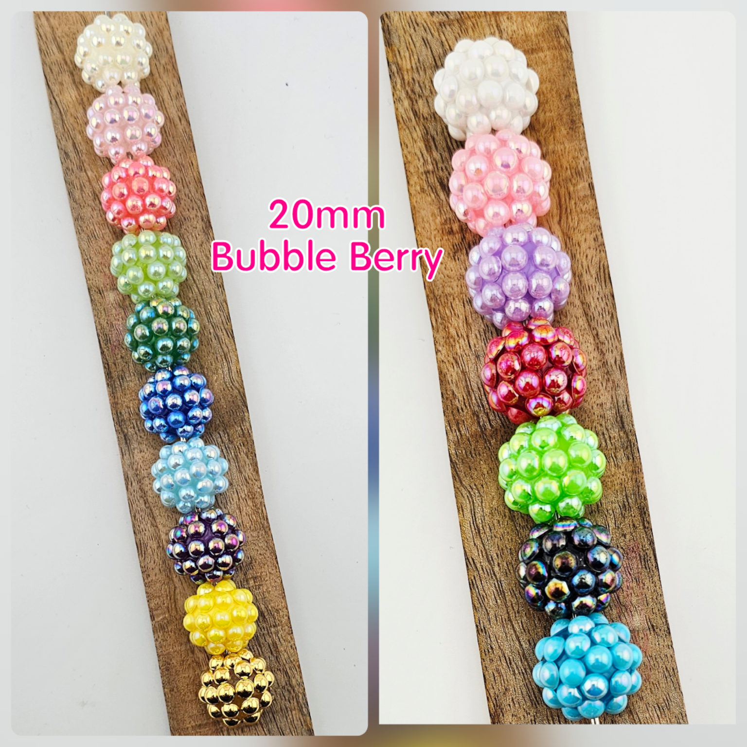 Bubble Berry 20mm Acrylic Beads