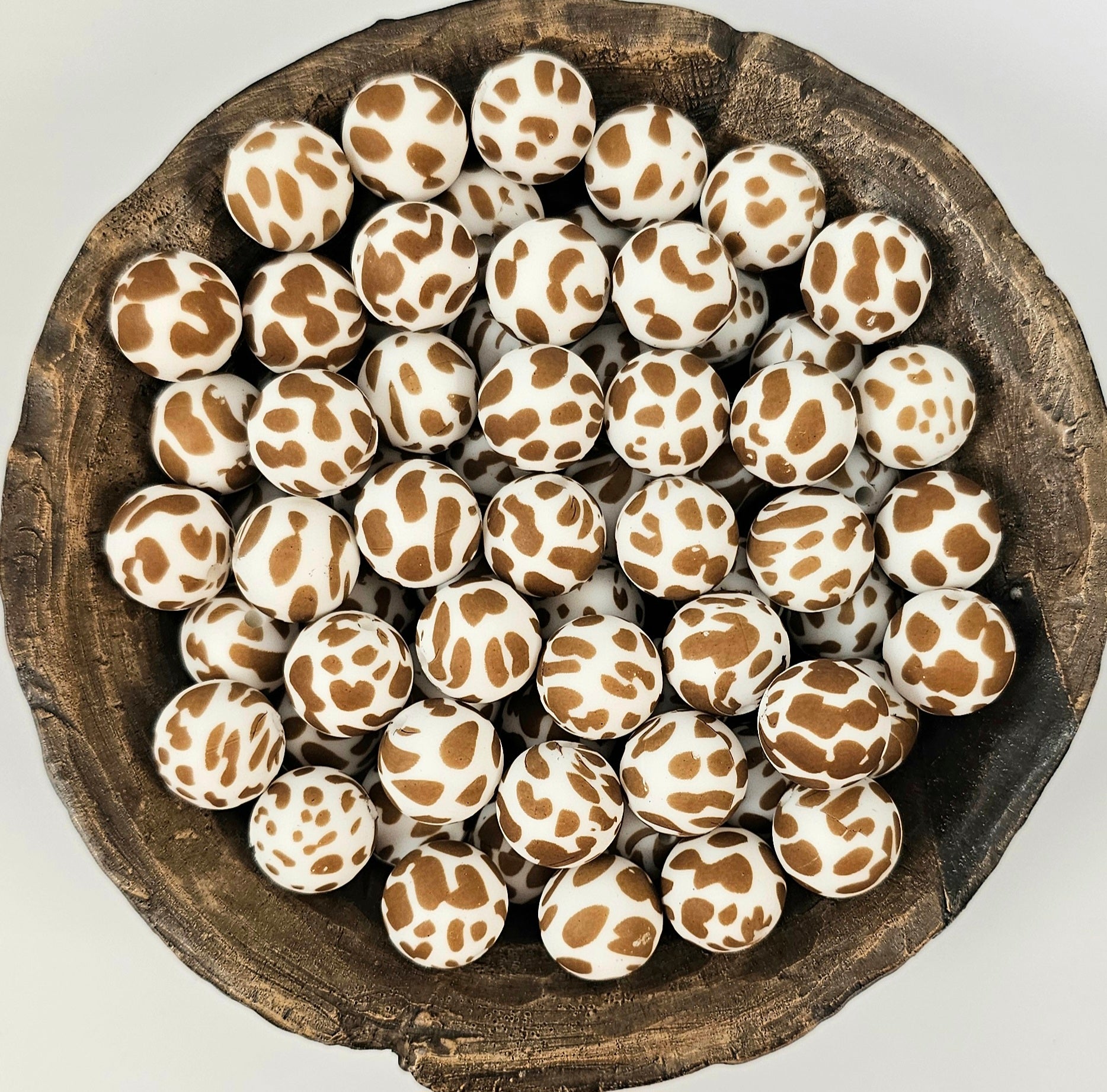 Carmel Latte Brown Cow Print