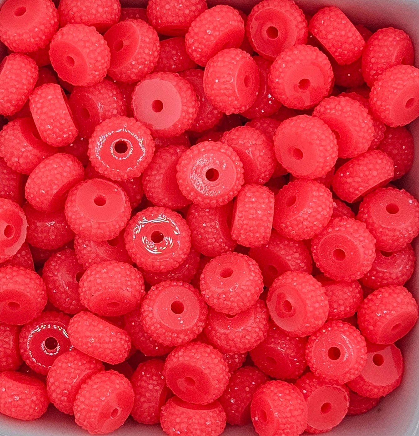 Resin Rhinestone Spacer 12mm #45 Neon Hot Pink