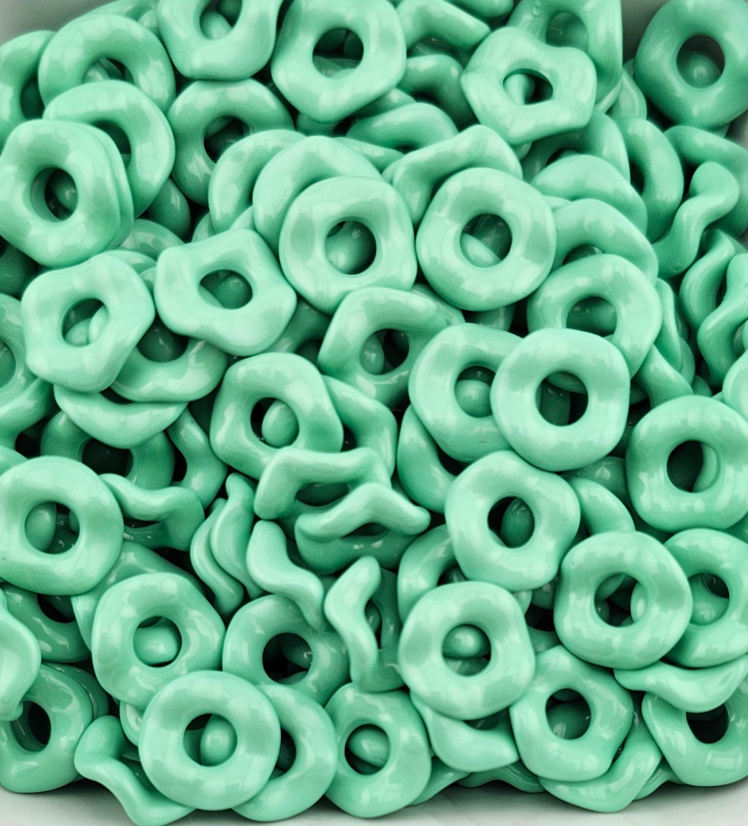 Wavey Acrylic Spacers 12mm (10ct) Large Hole