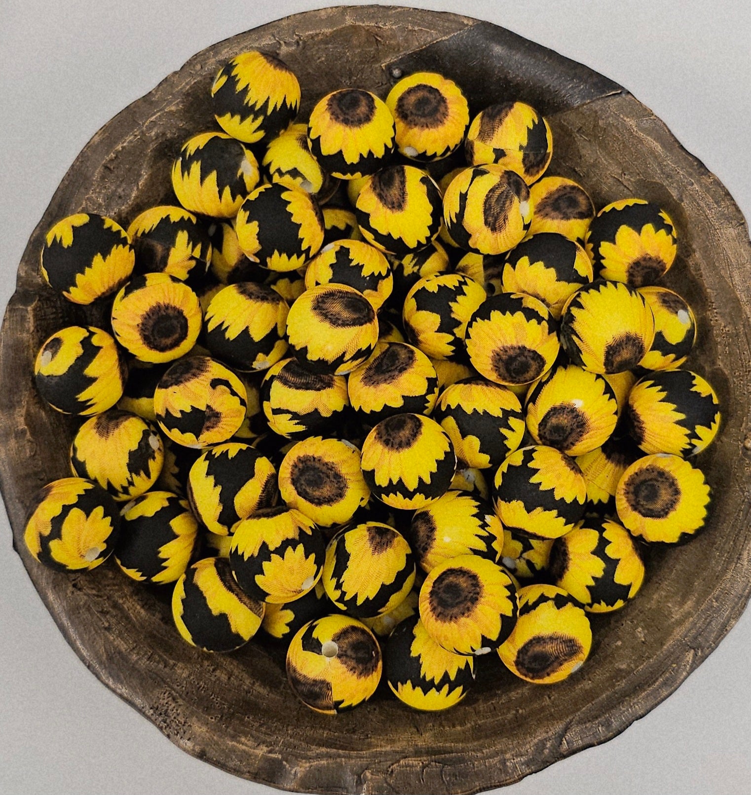 Yellow and Black Sunflower Print