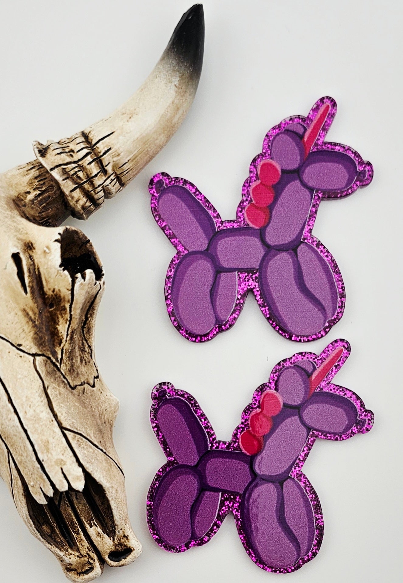 Flatback Purple Unicorn Ballon Dog 115