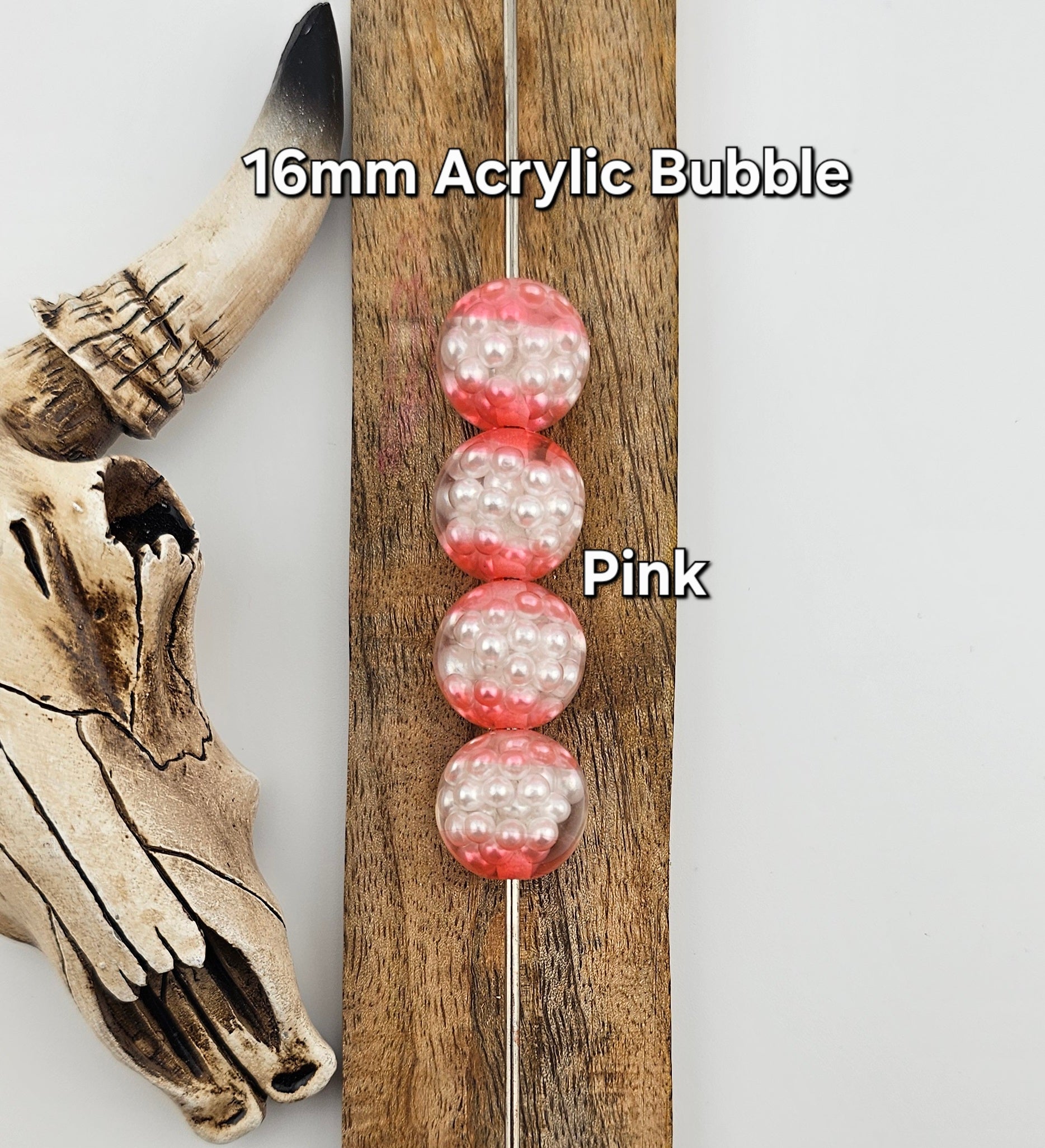 16mm Acrylic Bubble Pink