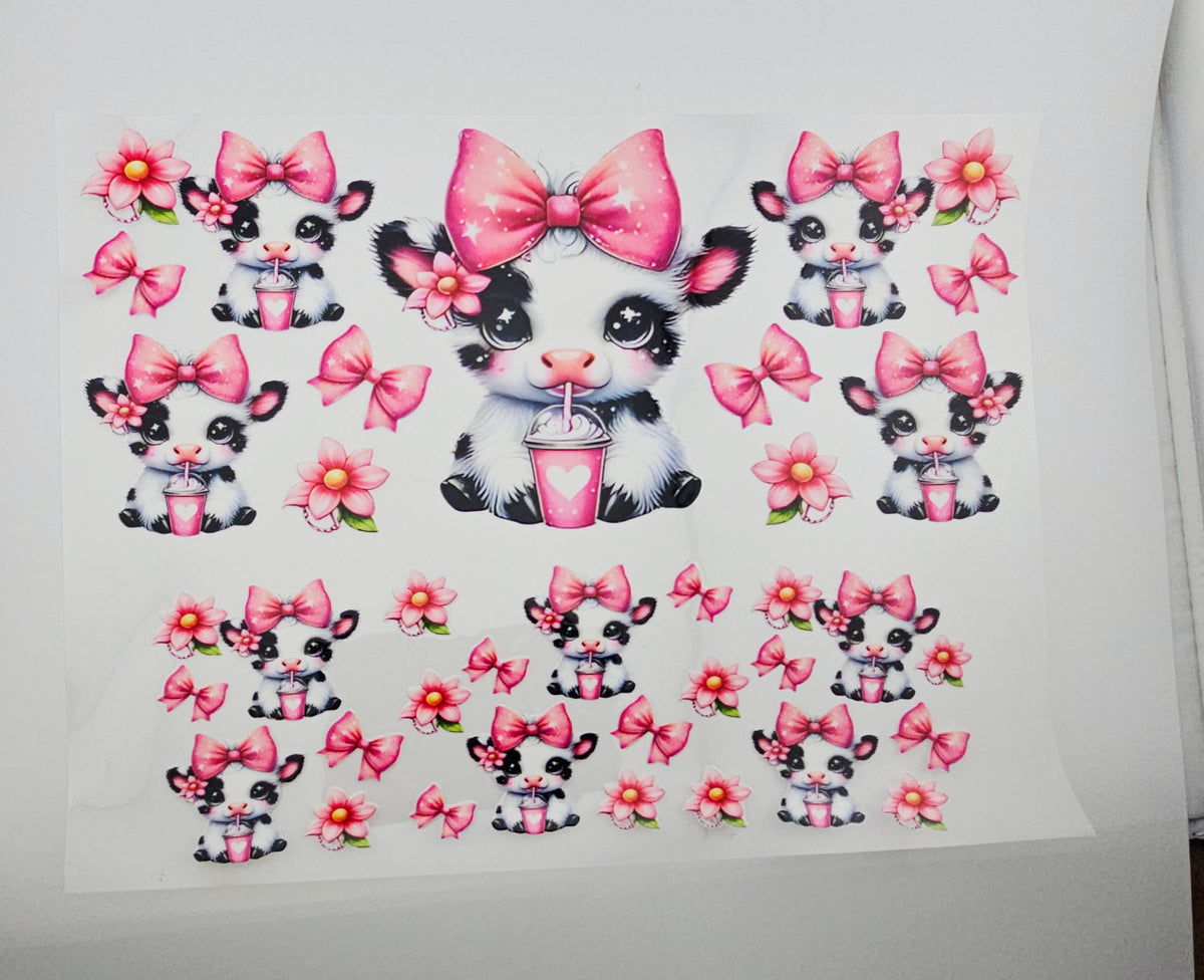 UVDTF Cute Cow 40oz Wrap