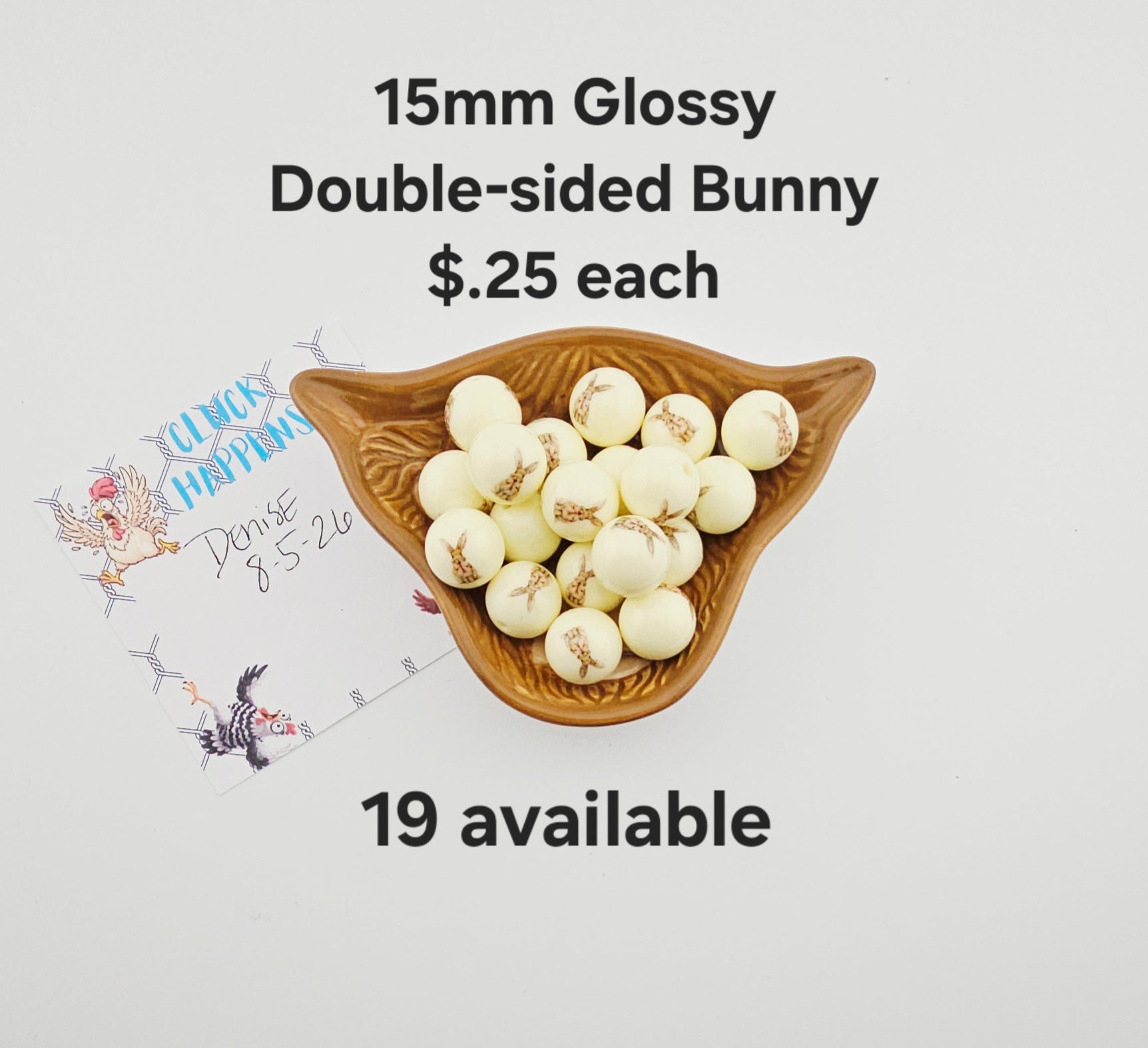Bunny Print Double-sided Glossy