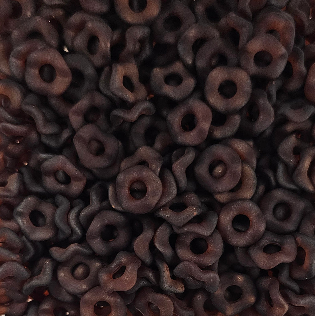 Wavey Frosted  Acrylic Spacers 12mm (10ct) Large Hole