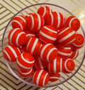 Red White Stripe Print