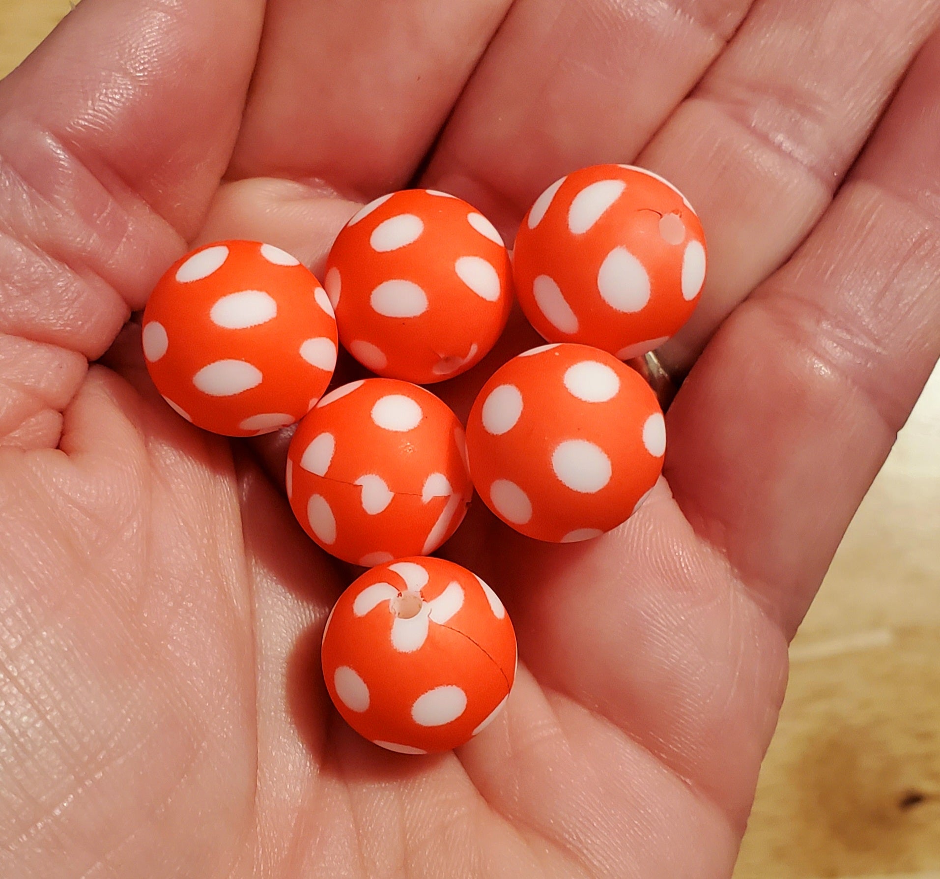 Red White Polka Dot Print