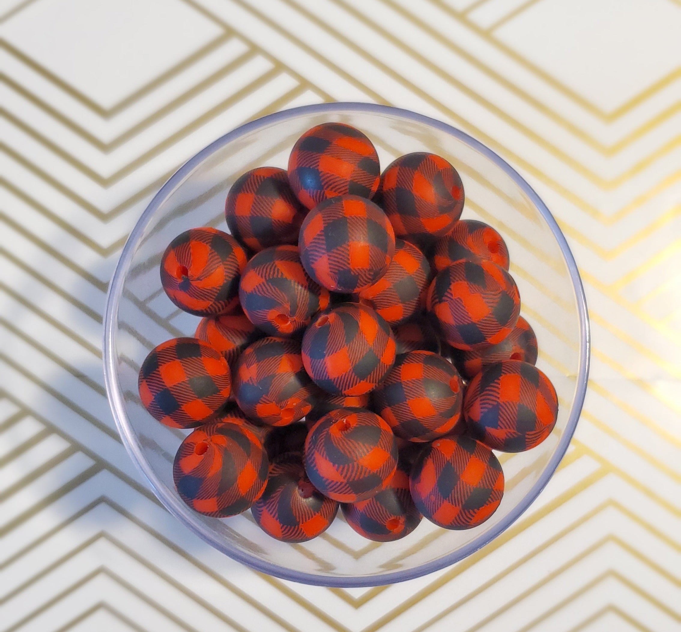 Red/Black Plaid Print