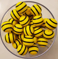 Yellow Black Stripe Print