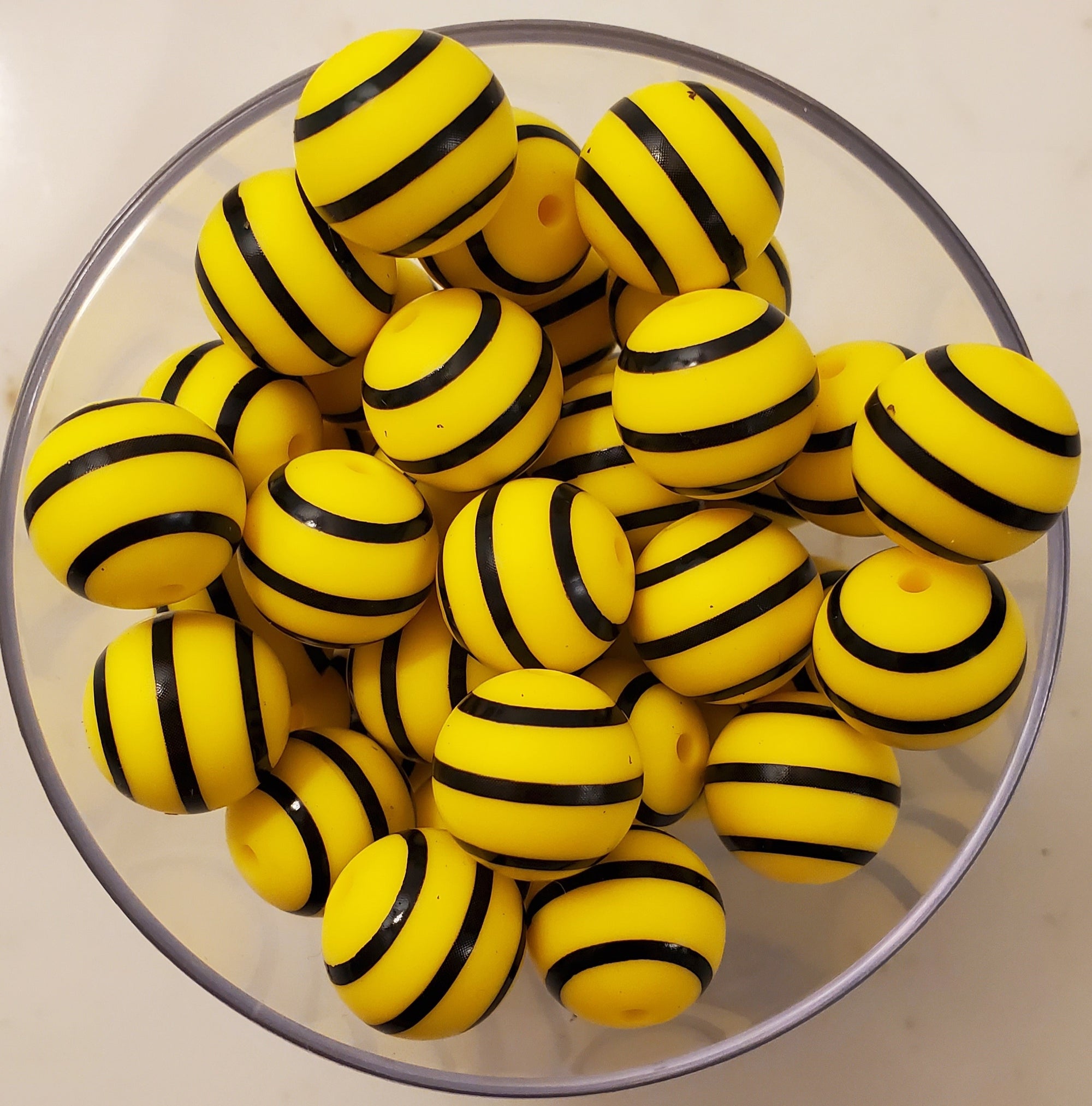 Yellow Black Stripe Print