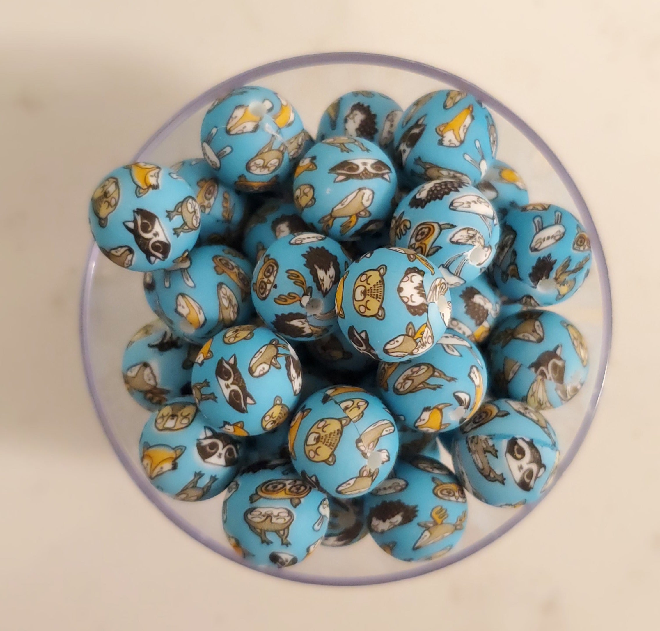 Animal Faces Print 15mm